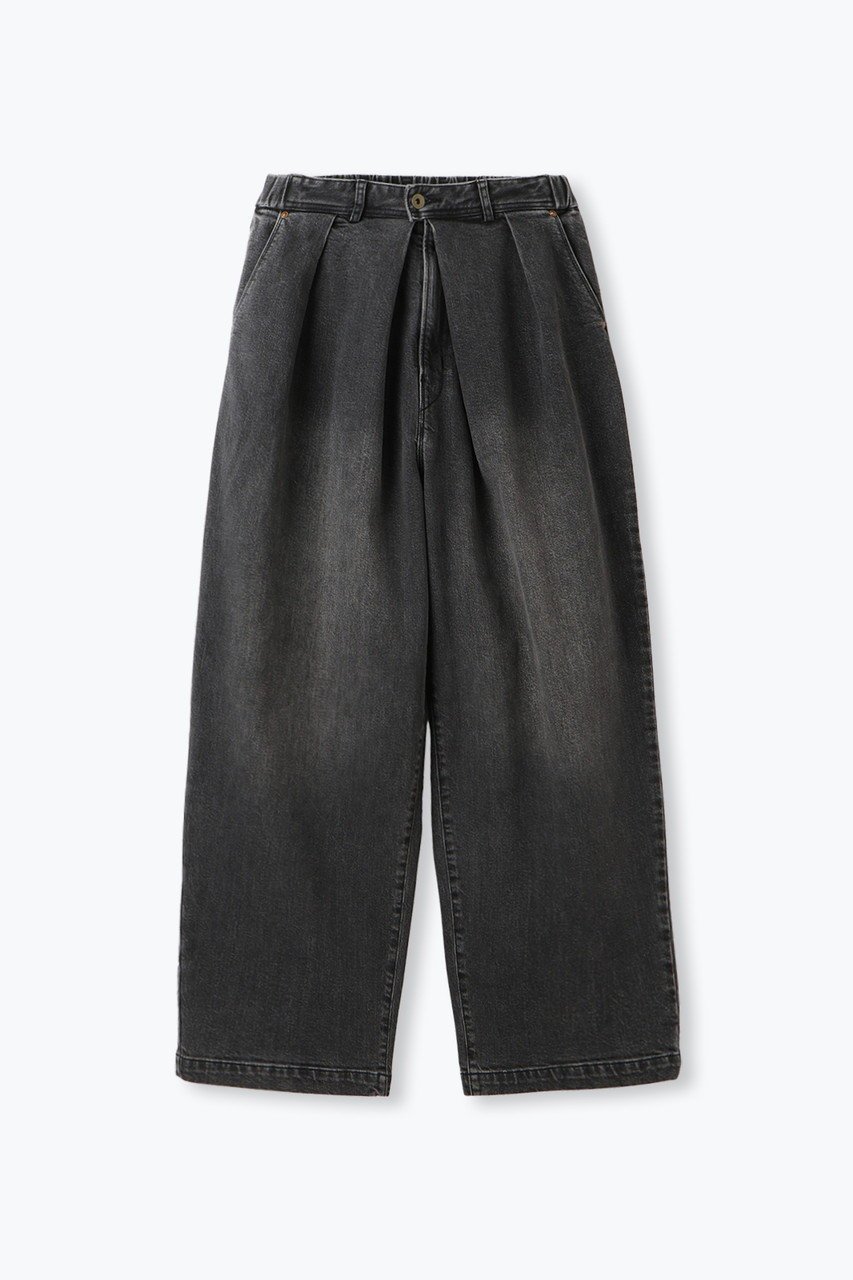 【レリル/lelill】のタックワイド ジーンズ / デニム インテリア・キッズ・メンズ・レディースファッション・服の通販 founy(ファニー) 　ファッション　Fashion　レディースファッション　Fashion for Women　パンツ　Pants & Trousers　デニムパンツ・ジーンズ・美脚デニム　Denim Jeans & Pants　ジーンズ　Jeans, Denim Pants　ストレッチ　Stretch, Stretchy Fabric　デニム　Denim, Jeans Material　ワイド　Wide, Wide Fit　人気　Popular, Best Seller　ブラック|ID: prp329100004686445 ipo3291000000036753757