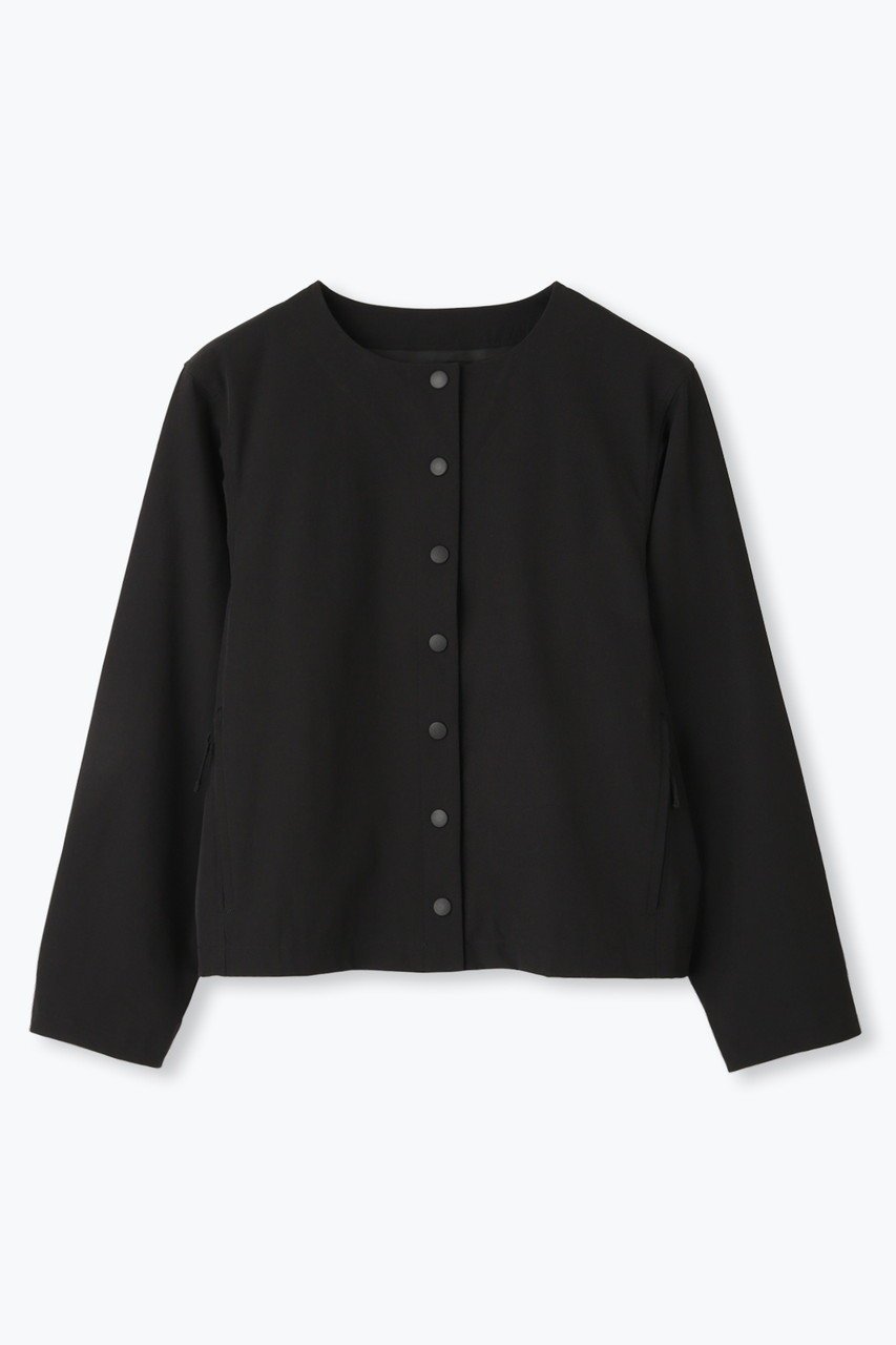 【レリル/lelill】のSOFT SHELL SHORT ジャケット インテリア・キッズ・メンズ・レディースファッション・服の通販 founy(ファニー) 　ファッション　Fashion　レディースファッション　Fashion for Women　アウター　Coat / Outerwear Collection　レディースジャケット・軽アウター　Jackets　シンプル　Simple, Minimal　ジャケット　Jacket, Outerwear　ドット　Polka Dot, Dot Pattern　フロント　Front, Front Design　羽織　Haori, Light Jacket　ブラック|ID: prp329100004687898 ipo3291000000035625767