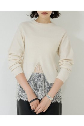 【ガリャルダガランテ/GALLARDAGALANTE】 【25th記念アイテム】レースコンビニット人気、トレンドファッション・服の通販 founy(ファニー) ファッション Fashion レディースファッション Fashion for Women トップス・カットソー Cut & Sew Tops ニット Knit Tops & Sweaters カジュアルプルオーバー・ニットトップス Pullovers & Knit Tops / Casual Pullovers おすすめ Recommended / Our Picks エレガント 上品 Elegant コレクション Collection, Seasonal Line シンプル Simple, Minimal フェミニン Feminine, Girly ペプラム Peplum, Flared Hem ボトム Bottoms, Lower Wear レース Lace, Lace Fabric 新作・新入荷 New Arrivals / New In |ID:prp329100004687899