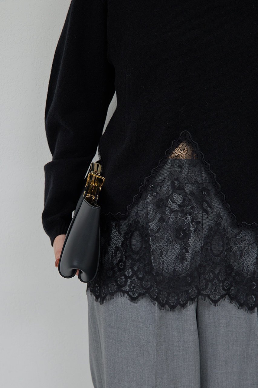 【ガリャルダガランテ/GALLARDAGALANTE】の【25th記念アイテム】レースコンビニット 人気、トレンドファッション・服の通販 founy(ファニー) 　ファッション　Fashion　レディースファッション　Fashion for Women　トップス・カットソー　Cut & Sew Tops　ニット　Knit Tops & Sweaters　カジュアルプルオーバー・ニットトップス　Pullovers & Knit Tops / Casual Pullovers　おすすめ　Recommended / Our Picks　エレガント 上品　Elegant　コレクション　Collection, Seasonal Line　シンプル　Simple, Minimal　フェミニン　Feminine, Girly　ペプラム　Peplum, Flared Hem　ボトム　Bottoms, Lower Wear　レース　Lace, Lace Fabric　other-8|ID: prp329100004687899 ipo3291000000035380998