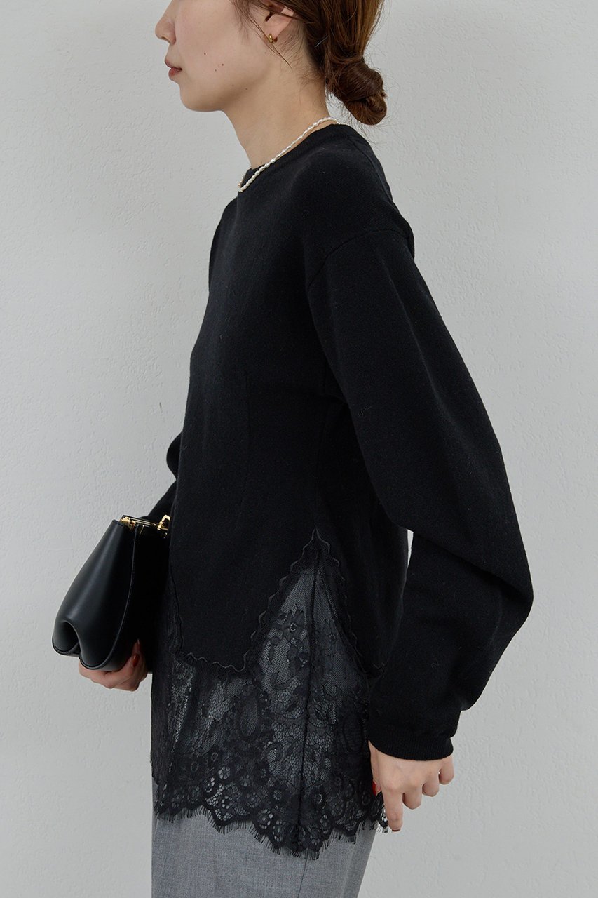 【ガリャルダガランテ/GALLARDAGALANTE】の【25th記念アイテム】レースコンビニット 人気、トレンドファッション・服の通販 founy(ファニー) 　ファッション　Fashion　レディースファッション　Fashion for Women　トップス・カットソー　Cut & Sew Tops　ニット　Knit Tops & Sweaters　カジュアルプルオーバー・ニットトップス　Pullovers & Knit Tops / Casual Pullovers　おすすめ　Recommended / Our Picks　エレガント 上品　Elegant　コレクション　Collection, Seasonal Line　シンプル　Simple, Minimal　フェミニン　Feminine, Girly　ペプラム　Peplum, Flared Hem　ボトム　Bottoms, Lower Wear　レース　Lace, Lace Fabric　other-6|ID: prp329100004687899 ipo3291000000036101900