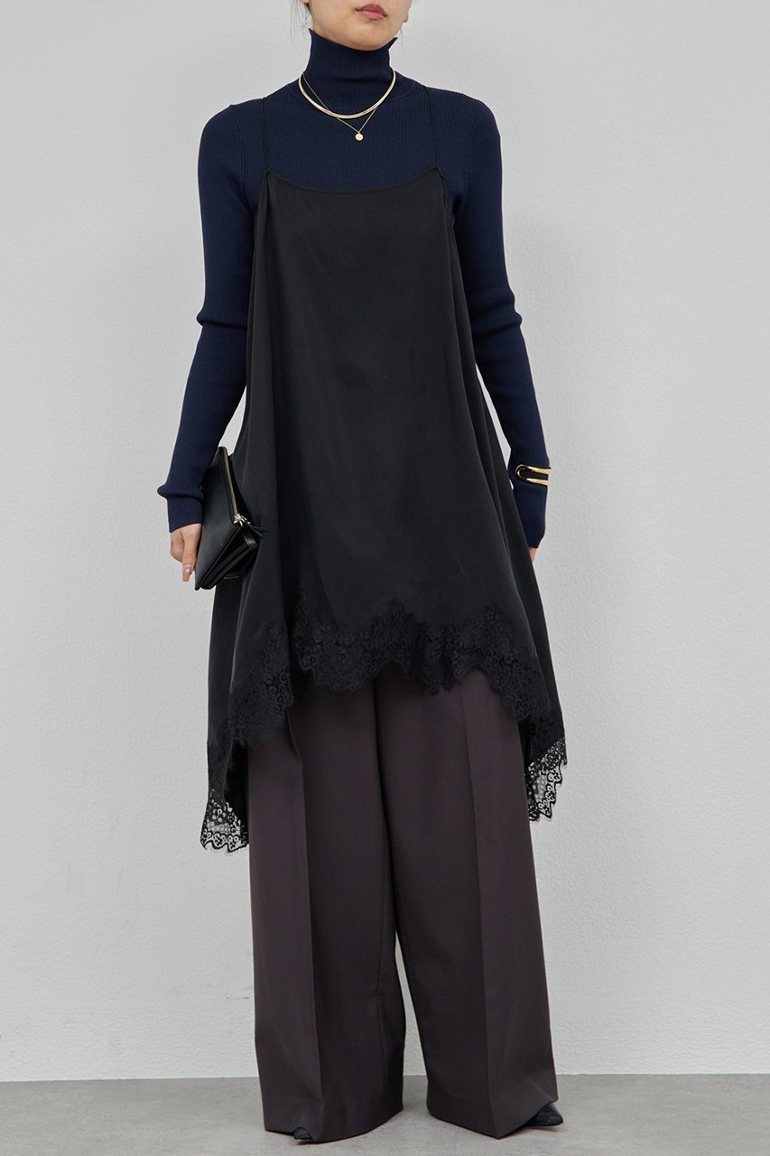 【ガリャルダガランテ/GALLARDAGALANTE】の【25th記念アイテム】ラウンドヘムキャミチュニック インテリア・キッズ・メンズ・レディースファッション・服の通販 founy(ファニー) ファッション Fashion レディースファッション Fashion for Women ワンピース Dresses チュニック Tunic Tops & Dresses エレガント 上品 Elegant カットソー Cut and Sewn Top コレクション Collection, Seasonal Line サテン Satin, Glossy Fabric ジャケット Jacket, Outerwear チュニック Tunic, Long Top フェミニン Feminine, Girly フレア Flare, Flared レース Lace, Lace Fabric ブラック|ID: prp329100004687900 ipo3291000000035381004