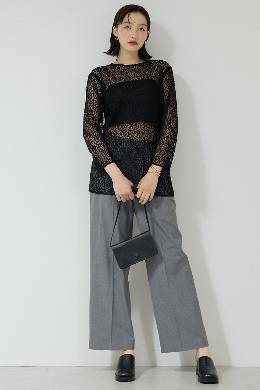 【ガリャルダガランテ/GALLARDAGALANTE】の【25th記念アイテム】レースロングプルオーバー 人気、トレンドファッション・服の通販 founy(ファニー) 　ファッション　Fashion　レディースファッション　Fashion for Women　トップス・カットソー　Cut & Sew Tops　シャツ・ブラウス・オフィスカジュアル　Elegant Blouses & Button-Ups　カジュアルプルオーバー・ニットトップス　Pullovers & Knit Tops / Casual Pullovers　コレクション　Collection, Seasonal Line　シンプル　Simple, Minimal　スリーブ　Sleeve, Long Sleeve / Short Sleeve　チュニック　Tunic, Long Top　デニム　Denim, Jeans Material　フェミニン　Feminine, Girly　レース　Lace, Lace Fabric　ロング　Long, Long-Length　エレガント 上品　Elegant　other-2|ID: prp329100004687901 ipo3291000000035747809