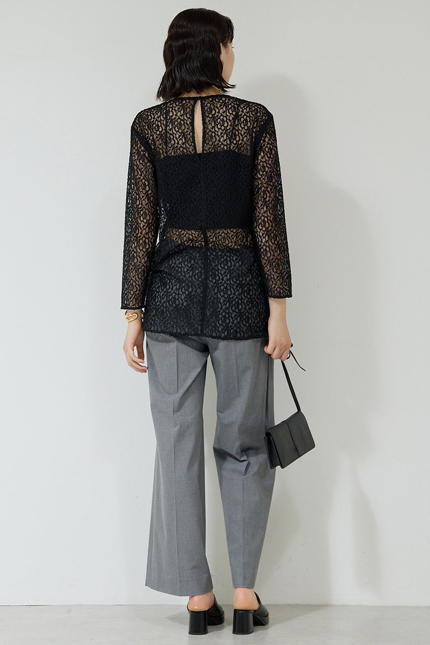 【ガリャルダガランテ/GALLARDAGALANTE】の【25th記念アイテム】レースロングプルオーバー 人気、トレンドファッション・服の通販 founy(ファニー) 　ファッション　Fashion　レディースファッション　Fashion for Women　トップス・カットソー　Cut & Sew Tops　シャツ・ブラウス・オフィスカジュアル　Elegant Blouses & Button-Ups　カジュアルプルオーバー・ニットトップス　Pullovers & Knit Tops / Casual Pullovers　コレクション　Collection, Seasonal Line　シンプル　Simple, Minimal　スリーブ　Sleeve, Long Sleeve / Short Sleeve　チュニック　Tunic, Long Top　デニム　Denim, Jeans Material　フェミニン　Feminine, Girly　レース　Lace, Lace Fabric　ロング　Long, Long-Length　エレガント 上品　Elegant　other-4|ID: prp329100004687901 ipo3291000000035747812