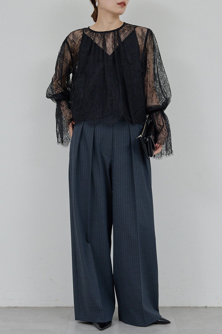 【ガリャルダガランテ/GALLARDAGALANTE】の【25th記念アイテム】レースフレアスリーブブラウス 人気、トレンドファッション・服の通販 founy(ファニー) 　ファッション　Fashion　レディースファッション　Fashion for Women　トップス・カットソー　Cut & Sew Tops　シャツ・ブラウス・オフィスカジュアル　Elegant Blouses & Button-Ups　おすすめ　Recommended / Our Picks　エレガント 上品　Elegant　オケージョン　Occasion Wear　コレクション　Collection, Seasonal Line　スリーブ　Sleeve, Long Sleeve / Short Sleeve　デニム　Denim, Jeans Material　バランス　Balance, Style Balance　フェミニン　Feminine, Girly　フレア　Flare, Flared　ボトム　Bottoms, Lower Wear　ミックス　Mix, Mixed Style　レース　Lace, Lace Fabric　ロング　Long, Long-Length　other-2|ID: prp329100004687902 ipo3291000000036101905