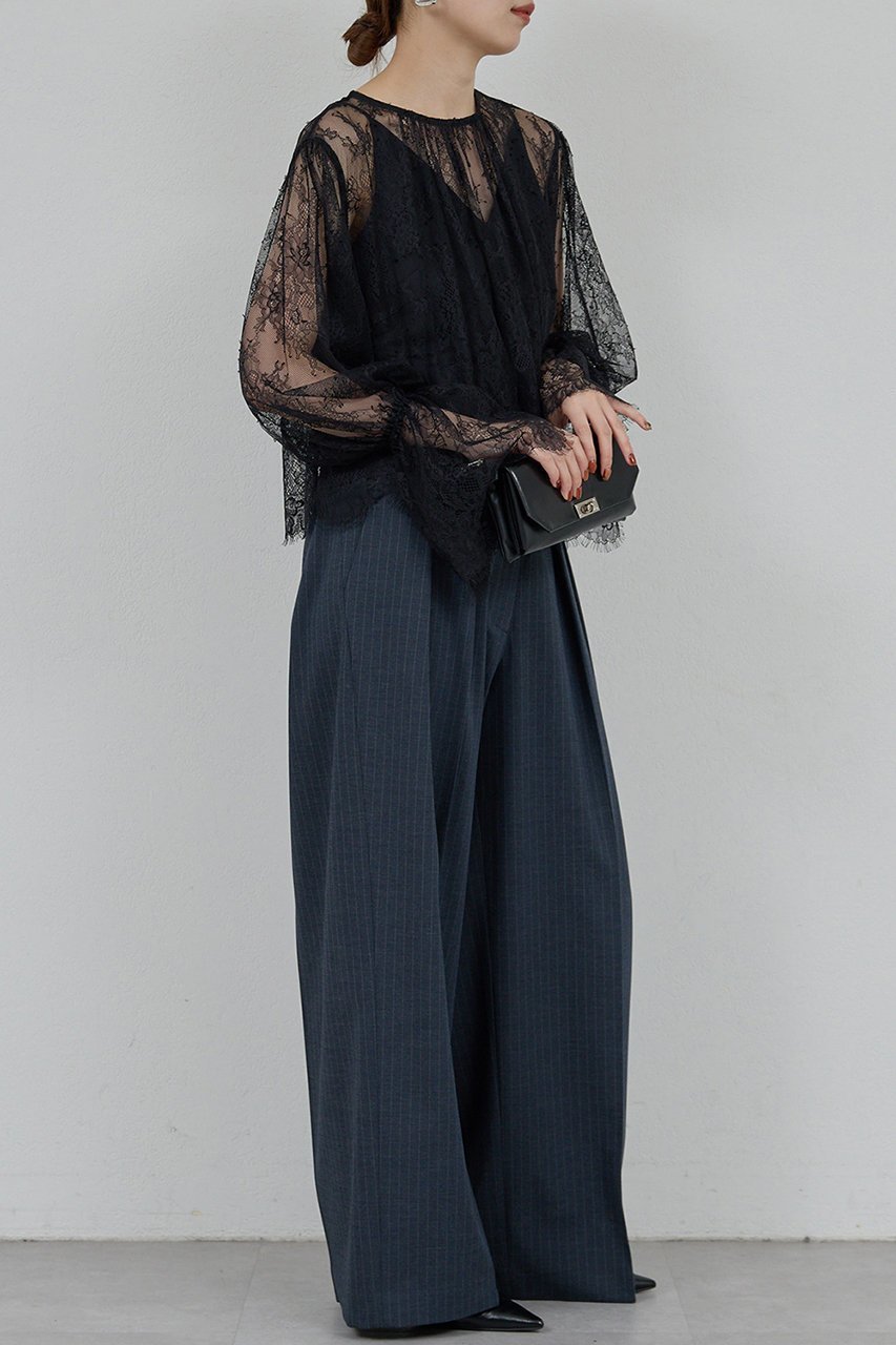 【ガリャルダガランテ/GALLARDAGALANTE】の【25th記念アイテム】レースフレアスリーブブラウス 人気、トレンドファッション・服の通販 founy(ファニー) 　ファッション　Fashion　レディースファッション　Fashion for Women　トップス・カットソー　Cut & Sew Tops　シャツ・ブラウス・オフィスカジュアル　Elegant Blouses & Button-Ups　おすすめ　Recommended / Our Picks　エレガント 上品　Elegant　オケージョン　Occasion Wear　コレクション　Collection, Seasonal Line　スリーブ　Sleeve, Long Sleeve / Short Sleeve　デニム　Denim, Jeans Material　バランス　Balance, Style Balance　フェミニン　Feminine, Girly　フレア　Flare, Flared　ボトム　Bottoms, Lower Wear　ミックス　Mix, Mixed Style　レース　Lace, Lace Fabric　ロング　Long, Long-Length　other-3|ID: prp329100004687902 ipo3291000000036101906