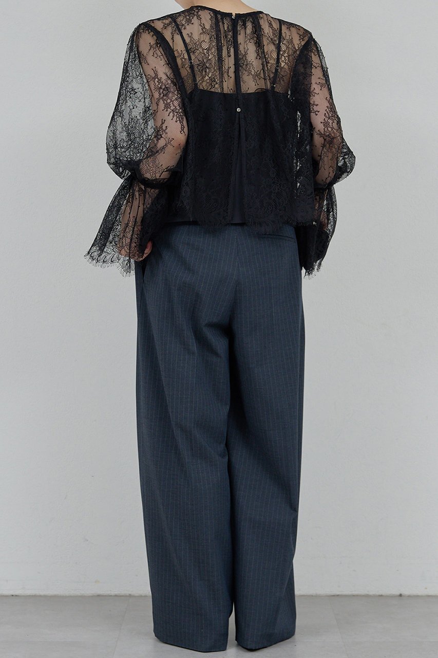 【ガリャルダガランテ/GALLARDAGALANTE】の【25th記念アイテム】レースフレアスリーブブラウス 人気、トレンドファッション・服の通販 founy(ファニー) 　ファッション　Fashion　レディースファッション　Fashion for Women　トップス・カットソー　Cut & Sew Tops　シャツ・ブラウス・オフィスカジュアル　Elegant Blouses & Button-Ups　おすすめ　Recommended / Our Picks　エレガント 上品　Elegant　オケージョン　Occasion Wear　コレクション　Collection, Seasonal Line　スリーブ　Sleeve, Long Sleeve / Short Sleeve　デニム　Denim, Jeans Material　バランス　Balance, Style Balance　フェミニン　Feminine, Girly　フレア　Flare, Flared　ボトム　Bottoms, Lower Wear　ミックス　Mix, Mixed Style　レース　Lace, Lace Fabric　ロング　Long, Long-Length　other-4|ID: prp329100004687902 ipo3291000000036101907