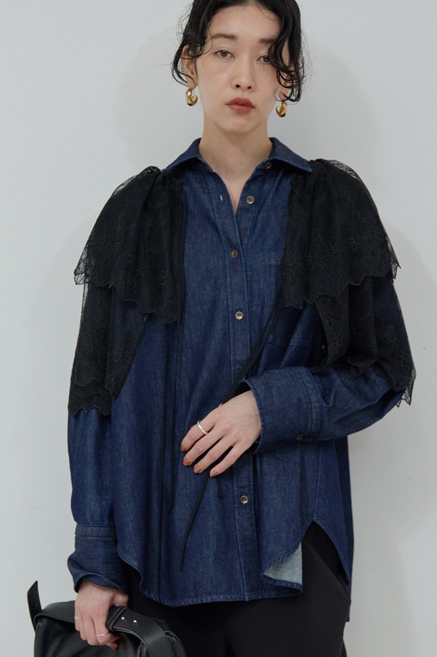 【ガリャルダガランテ/GALLARDAGALANTE】の【25th記念アイテム】スカラップレースボレロ 人気、トレンドファッション・服の通販 founy(ファニー) 　ファッション　Fashion　レディースファッション　Fashion for Women　アウター　Coat / Outerwear Collection　レディースジャケット・軽アウター　Jackets　ボレロ・ショート丈ジャケット / ドレス羽織りに　Boleros & Short Jackets　おすすめ　Recommended / Our Picks　コレクション　Collection, Seasonal Line　ショート　Short, Short Length　ジャケット　Jacket, Outerwear　デニム　Denim, Jeans Material　フェミニン　Feminine, Girly　フロント　Front, Front Design　ボレロ　Bolero, Short Cardigan　リボン　Ribbon, Bow　レース　Lace, Lace Fabric　エレガント 上品　Elegant　other-5|ID: prp329100004687903 ipo3291000000035381024