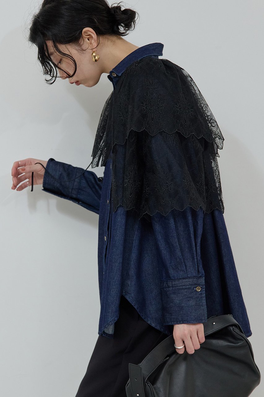 【ガリャルダガランテ/GALLARDAGALANTE】の【25th記念アイテム】スカラップレースボレロ 人気、トレンドファッション・服の通販 founy(ファニー) 　ファッション　Fashion　レディースファッション　Fashion for Women　アウター　Coat / Outerwear Collection　レディースジャケット・軽アウター　Jackets　ボレロ・ショート丈ジャケット / ドレス羽織りに　Boleros & Short Jackets　おすすめ　Recommended / Our Picks　コレクション　Collection, Seasonal Line　ショート　Short, Short Length　ジャケット　Jacket, Outerwear　デニム　Denim, Jeans Material　フェミニン　Feminine, Girly　フロント　Front, Front Design　ボレロ　Bolero, Short Cardigan　リボン　Ribbon, Bow　レース　Lace, Lace Fabric　エレガント 上品　Elegant　other-6|ID: prp329100004687903 ipo3291000000035381025