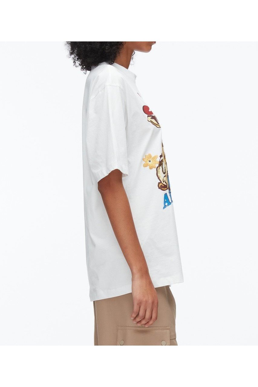【スリーワン フィリップリム/3.1 Phillip Lim】のJOY IS A GREAT ADVENTURE Tシャツ 人気、トレンドファッション・服の通販 founy(ファニー) 　ファッション　Fashion　レディースファッション　Fashion for Women　トップス・カットソー　Cut & Sew Tops　シャツ・ブラウス・オフィスカジュアル　Elegant Blouses & Button-Ups　ロングTシャツ・Tシャツ　Longline T-Shirts & Tees　カットソー・ベーシックTシャツ　Cut-and-Sewn Tops / Stretch Tees & Basics　ショート　Short, Short Length　スラックス　Slacks, Dress Pants　スリーブ　Sleeve, Long Sleeve / Short Sleeve　デニム　Denim, Jeans Material　プリント　Print, Printed Pattern　リラックス　Relax, Relaxed Fit　新作・新入荷　New Arrivals / New In　other-8|ID: prp329100004687908 ipo3291000000033852505