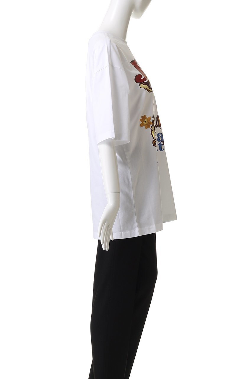 【スリーワン フィリップリム/3.1 Phillip Lim】のJOY IS A GREAT ADVENTURE Tシャツ 人気、トレンドファッション・服の通販 founy(ファニー) 　ファッション　Fashion　レディースファッション　Fashion for Women　トップス・カットソー　Cut & Sew Tops　シャツ・ブラウス・オフィスカジュアル　Elegant Blouses & Button-Ups　ロングTシャツ・Tシャツ　Longline T-Shirts & Tees　カットソー・ベーシックTシャツ　Cut-and-Sewn Tops / Stretch Tees & Basics　ショート　Short, Short Length　スラックス　Slacks, Dress Pants　スリーブ　Sleeve, Long Sleeve / Short Sleeve　デニム　Denim, Jeans Material　プリント　Print, Printed Pattern　リラックス　Relax, Relaxed Fit　other-3|ID: prp329100004687908 ipo3291000000035381072