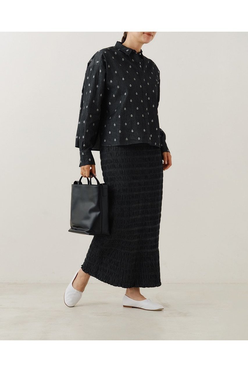 【ヌキテパ/NE QUITTEZ PAS】のDENIM FOIL PRINT シャツ 人気、トレンドファッション・服の通販 founy(ファニー) 　ファッション　Fashion　レディースファッション　Fashion for Women　トップス・カットソー　Cut & Sew Tops　シャツ・ブラウス・オフィスカジュアル　Elegant Blouses & Button-Ups　シャンブレー　Chambray, Denim-Like Fabric　シルバー　Silver, Metallic Silver　スリーブ　Sleeve, Long Sleeve / Short Sleeve　デニム　Denim, Jeans Material　バランス　Balance, Style Balance　プリント　Print, Printed Pattern　ロング　Long, Long-Length　ワイド　Wide, Wide Fit　新作・新入荷　New Arrivals / New In　羽織　Haori, Light Jacket　other-6|ID: prp329100004687909 ipo3291000000033852512
