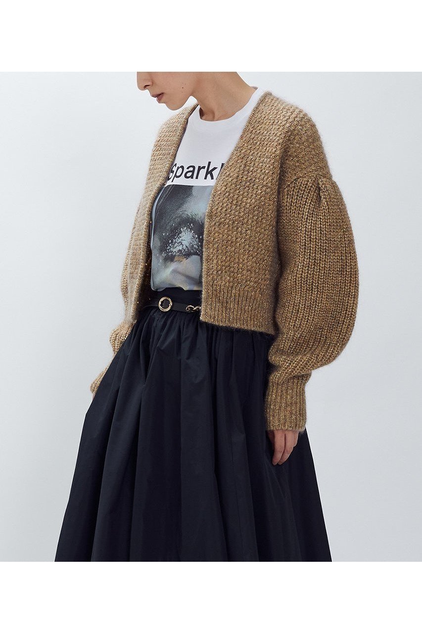 【プルミエ アロンディスモン/1er Arrondissement】のラメモヘアリリヤーンボレロカーディガン 人気、トレンドファッション・服の通販 founy(ファニー) 　ファッション　Fashion　レディースファッション　Fashion for Women　トップス・カットソー　Cut & Sew Tops　ニット　Knit Tops & Sweaters　カーディガン・羽織り　Layered Style Cardigans　カーディガン　Cardigan, Knitwear　コンパクト　Compact, Small Size　ショート　Short, Short Length　バランス　Balance, Style Balance　フォルム　Silhouette, Form　ボレロ　Bolero, Short Cardigan　ワイド　Wide, Wide Fit　新作・新入荷　New Arrivals / New In　畦　Ribbed Knit　軽量　Lightweight, Ultra Light　other-6|ID: prp329100004687910 ipo3291000000033852521