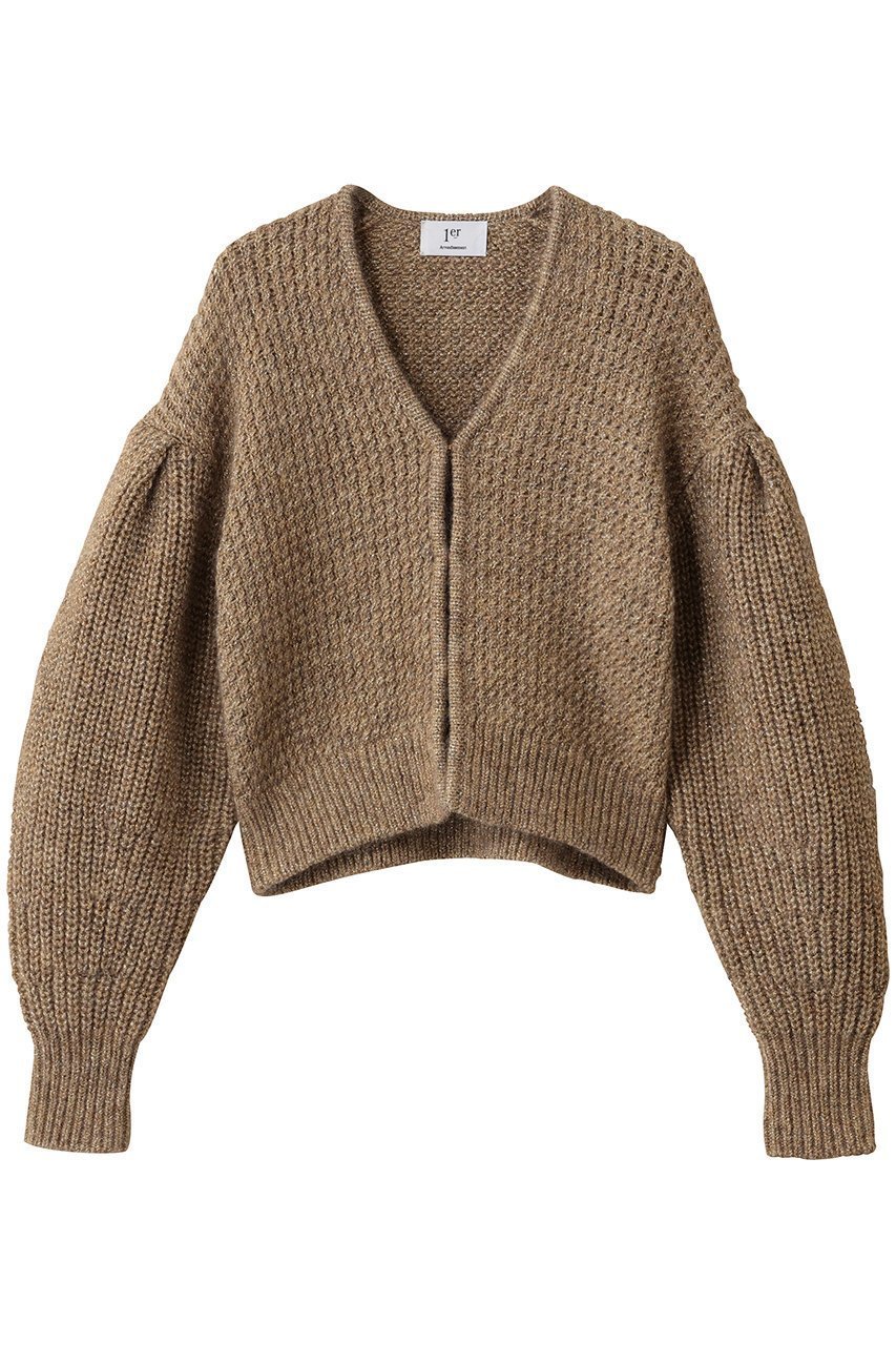 【プルミエ アロンディスモン/1er Arrondissement】のラメモヘアリリヤーンボレロカーディガン 人気、トレンドファッション・服の通販 founy(ファニー) 　ファッション　Fashion　レディースファッション　Fashion for Women　トップス・カットソー　Cut & Sew Tops　ニット　Knit Tops & Sweaters　カーディガン・羽織り　Layered Style Cardigans　カーディガン　Cardigan, Knitwear　コンパクト　Compact, Small Size　ショート　Short, Short Length　バランス　Balance, Style Balance　フォルム　Silhouette, Form　ボレロ　Bolero, Short Cardigan　ワイド　Wide, Wide Fit　再入荷　Restock / Back in Stock　畦　Ribbed Knit　軽量　Lightweight, Ultra Light　 other-1|ID: prp329100004687910 ipo3291000000036101936