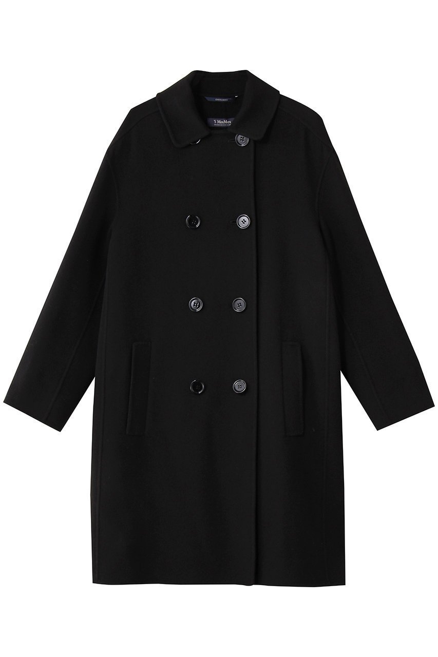 【マックスマーラ/Max Mara】の【 S Max Mara】RIBES Lana Vergine ロングコート インテリア・キッズ・メンズ・レディースファッション・服の通販 founy(ファニー) 　ファッション　Fashion　レディースファッション　Fashion for Women　アウター　Coat / Outerwear Collection　コート・ロングコート・ピーコート　Long Coats, Peacoats & More　なめらか　Smooth, Silky Texture　ロング　Long, Long-Length　エレガント 上品　Elegant　ブラック|ID: prp329100004687919 ipo3291000000036227149