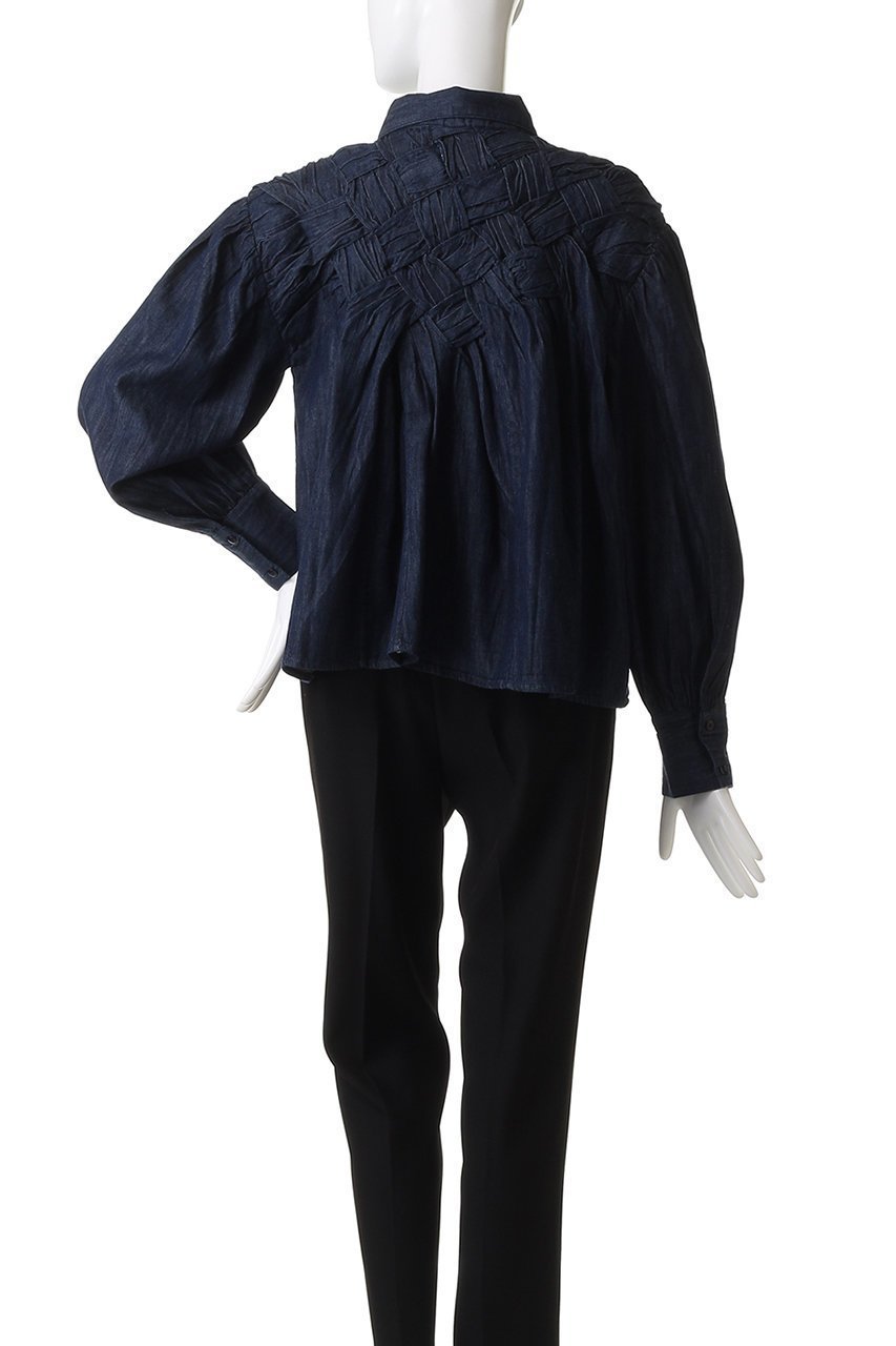 【マーレット/MERLETTE】のGEORGICA クロップドデニムボタンダウンシャツ 人気、トレンドファッション・服の通販 founy(ファニー) 　ファッション　Fashion　レディースファッション　Fashion for Women　トップス・カットソー　Cut & Sew Tops　シャツ・ブラウス・オフィスカジュアル　Elegant Blouses & Button-Ups　クロップド　Cropped, Short Length　ショルダー　Shoulder, Shoulder Strap　スリーブ　Sleeve, Long Sleeve / Short Sleeve　ダウン　Down, Puffer　デニム　Denim, Jeans Material　ドロップ　Drop Shoulder, Dropped Style　バランス　Balance, Style Balance　ロング　Long, Long-Length　エレガント 上品　Elegant　羽織　Haori, Light Jacket　other-4|ID: prp329100004687924 ipo3291000000035381121