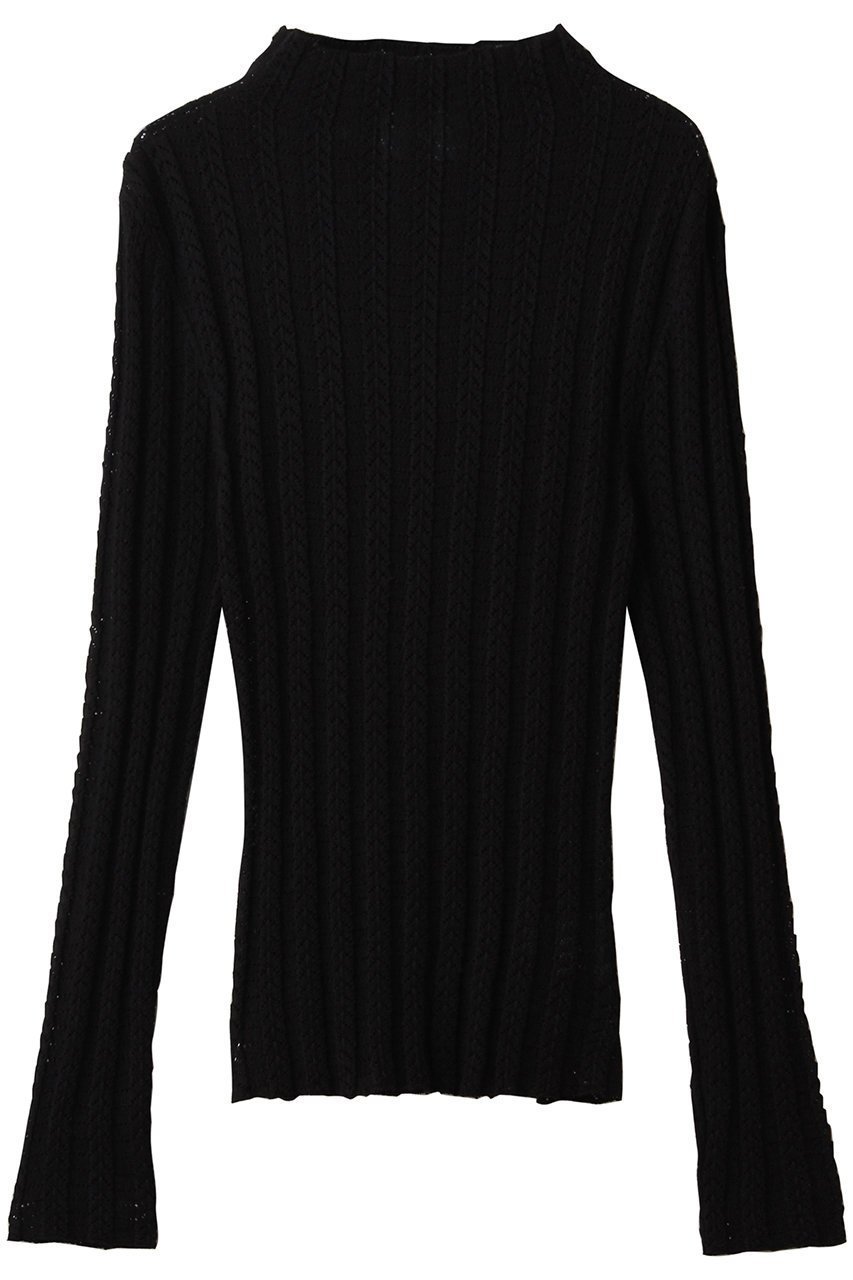 【マーレット/MERLETTE】のYARROW マーセライズドコットン ハンドスモッキング刺しゅうトップス インテリア・キッズ・メンズ・レディースファッション・服の通販 founy(ファニー) 　ファッション　Fashion　レディースファッション　Fashion for Women　トップス・カットソー　Cut & Sew Tops　ニット　Knit Tops & Sweaters　カジュアルプルオーバー・ニットトップス　Pullovers & Knit Tops / Casual Pullovers　デニム　Denim, Jeans Material　リネン　Linen, Linen Fabric　リラックス　Relax, Relaxed Fit　エレガント 上品　Elegant　ブラック|ID: prp329100004687926 ipo3291000000035381131