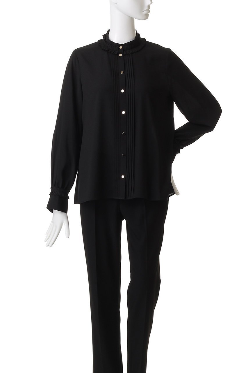 【アナイ/ANAYI】のポリデシンプリーツディテールブラウス 人気、トレンドファッション・服の通販 founy(ファニー) 　ファッション　Fashion　レディースファッション　Fashion for Women　トップス・カットソー　Cut & Sew Tops　シャツ・ブラウス・オフィスカジュアル　Elegant Blouses & Button-Ups　クラシカル　Classical, Vintage-Inspired　スリーブ　Sleeve, Long Sleeve / Short Sleeve　セレモニー　Ceremony　ファブリック　Fabric, Textile　プリーツ　Pleats, Pleated　リュクス　Luxury, Elegant, High-End, Chic　ロング　Long, Long-Length　エレガント 上品　Elegant　other-2|ID: prp329100004687934 ipo3291000000036104904