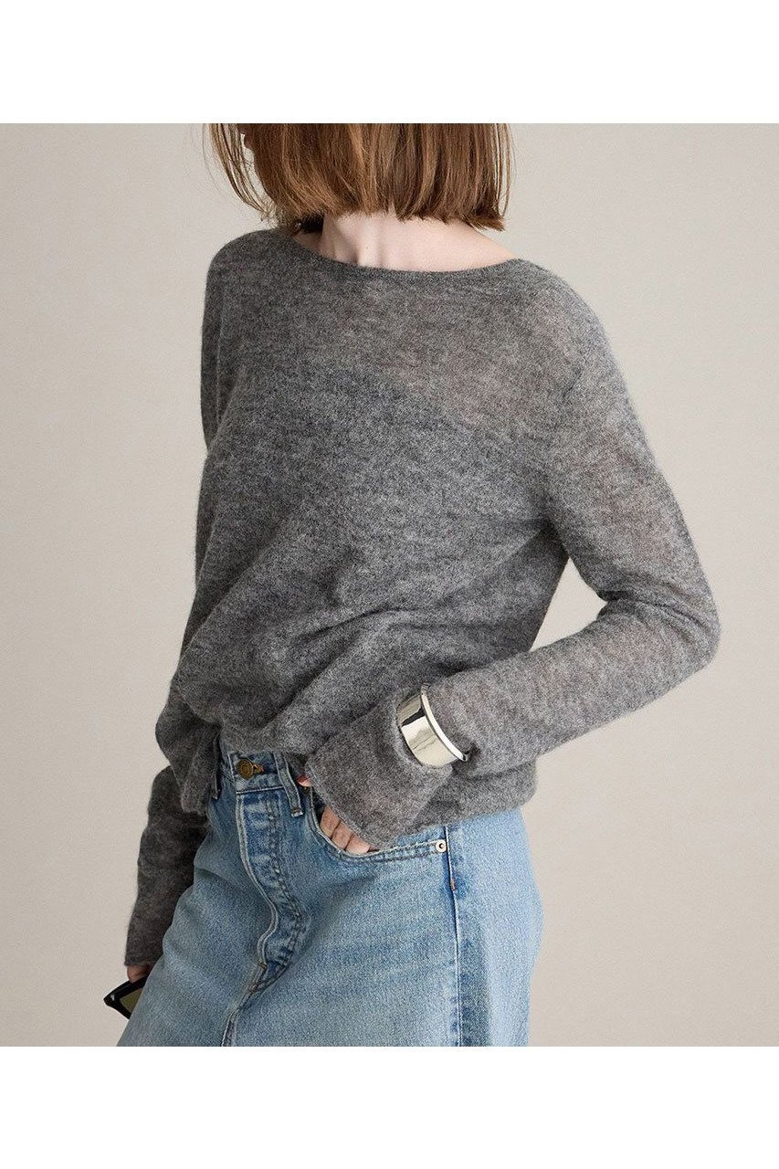 【ブリル/BRILL】のニュアンスシアクルーネック プルオーバー インテリア・キッズ・メンズ・レディースファッション・服の通販 founy(ファニー) 　ファッション　Fashion　レディースファッション　Fashion for Women　トップス・カットソー　Cut & Sew Tops　ニット　Knit Tops & Sweaters　カジュアルプルオーバー・ニットトップス　Pullovers & Knit Tops / Casual Pullovers　イタリア　Italy　ベビー　Baby, Babywear　ベーシック　Basic, Essential　エレガント 上品　Elegant　新作・新入荷　New Arrivals / New In　グレー|ID: prp329100004687936 ipo3291000000033852732