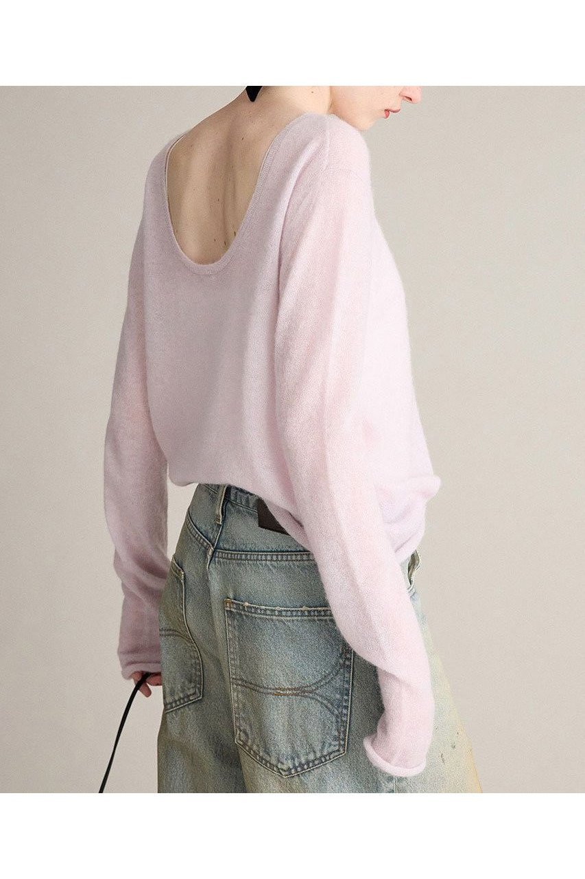 【ブリル/BRILL】のニュアンスシアクルーネック プルオーバー インテリア・キッズ・メンズ・レディースファッション・服の通販 founy(ファニー) 　ファッション　Fashion　レディースファッション　Fashion for Women　トップス・カットソー　Cut & Sew Tops　ニット　Knit Tops & Sweaters　カジュアルプルオーバー・ニットトップス　Pullovers & Knit Tops / Casual Pullovers　イタリア　Italy　ベビー　Baby, Babywear　ベーシック　Basic, Essential　エレガント 上品　Elegant　新作・新入荷　New Arrivals / New In　ベビーピンク|ID: prp329100004687936 ipo3291000000033852733