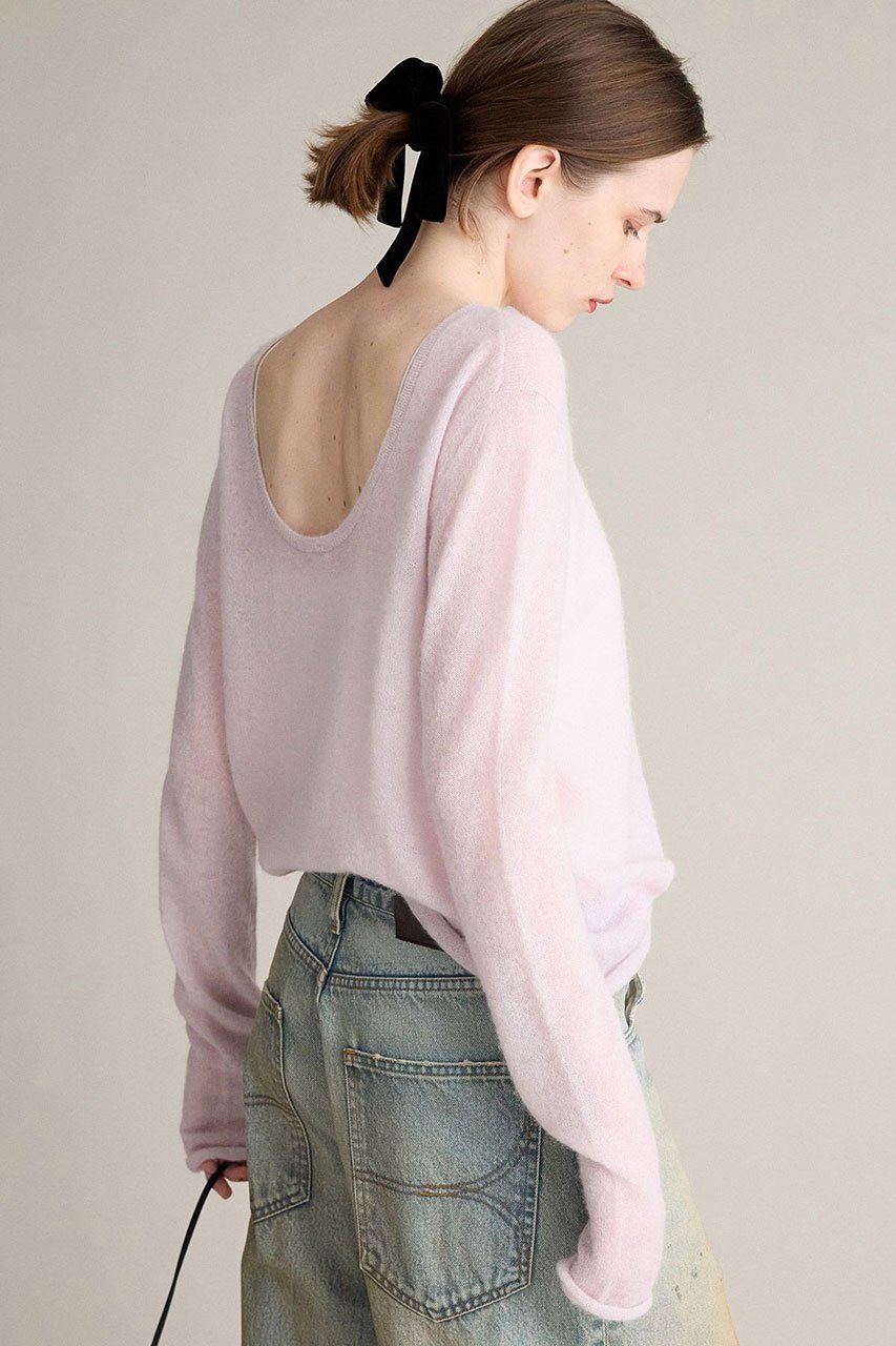 【ブリル/BRILL】のニュアンスシアクルーネック プルオーバー インテリア・キッズ・メンズ・レディースファッション・服の通販 founy(ファニー) 　ファッション　Fashion　レディースファッション　Fashion for Women　トップス・カットソー　Cut & Sew Tops　ニット　Knit Tops & Sweaters　カジュアルプルオーバー・ニットトップス　Pullovers & Knit Tops / Casual Pullovers　イタリア　Italy　ベビー　Baby, Babywear　ベーシック　Basic, Essential　エレガント 上品　Elegant　ベビーピンク|ID: prp329100004687936 ipo3291000000035625798