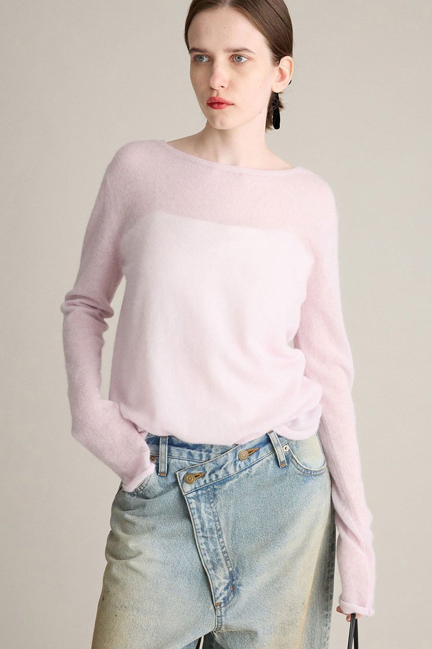 【ブリル/BRILL】のニュアンスシアクルーネック プルオーバー 人気、トレンドファッション・服の通販 founy(ファニー) 　ファッション　Fashion　レディースファッション　Fashion for Women　トップス・カットソー　Cut & Sew Tops　ニット　Knit Tops & Sweaters　カジュアルプルオーバー・ニットトップス　Pullovers & Knit Tops / Casual Pullovers　イタリア　Italy　ベビー　Baby, Babywear　ベーシック　Basic, Essential　エレガント 上品　Elegant　other-3|ID: prp329100004687936 ipo3291000000035625801