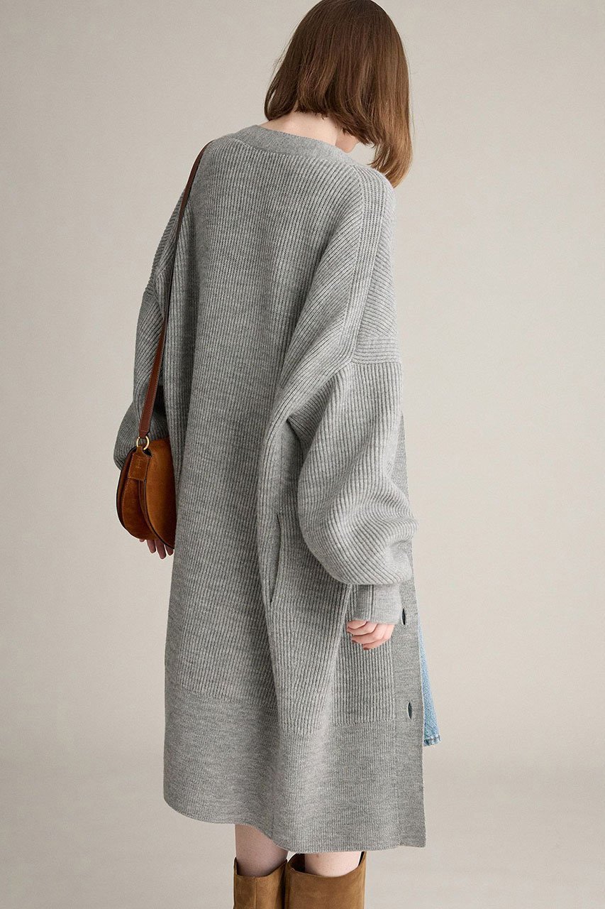【ブリル/BRILL】のメリノロングカーディガン 人気、トレンドファッション・服の通販 founy(ファニー) 　ファッション　Fashion　レディースファッション　Fashion for Women　トップス・カットソー　Cut & Sew Tops　ニット　Knit Tops & Sweaters　カーディガン・羽織り　Layered Style Cardigans　おすすめ　Recommended / Our Picks　アクセサリー　Fashion Accessories　カーディガン　Cardigan, Knitwear　フランス　France, French　メタル　Metal, Metal Parts　新作・新入荷　New Arrivals / New In　畦　Ribbed Knit　other-3|ID: prp329100004687937 ipo3291000000033852749