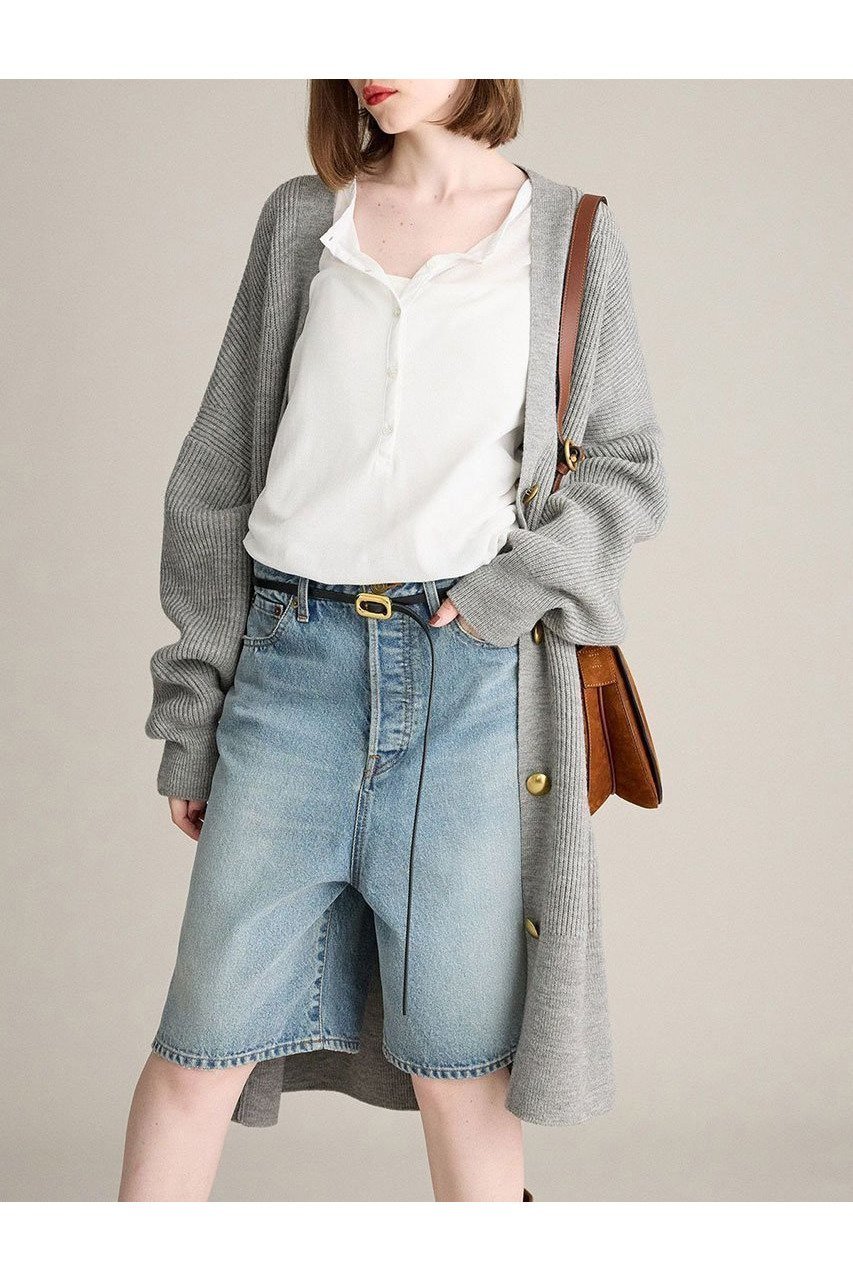 【ブリル/BRILL】のメリノロングカーディガン 人気、トレンドファッション・服の通販 founy(ファニー) 　ファッション　Fashion　レディースファッション　Fashion for Women　トップス・カットソー　Cut & Sew Tops　ニット　Knit Tops & Sweaters　カーディガン・羽織り　Layered Style Cardigans　おすすめ　Recommended / Our Picks　アクセサリー　Fashion Accessories　カーディガン　Cardigan, Knitwear　フランス　France, French　メタル　Metal, Metal Parts　新作・新入荷　New Arrivals / New In　畦　Ribbed Knit　other-5|ID: prp329100004687937 ipo3291000000033852754