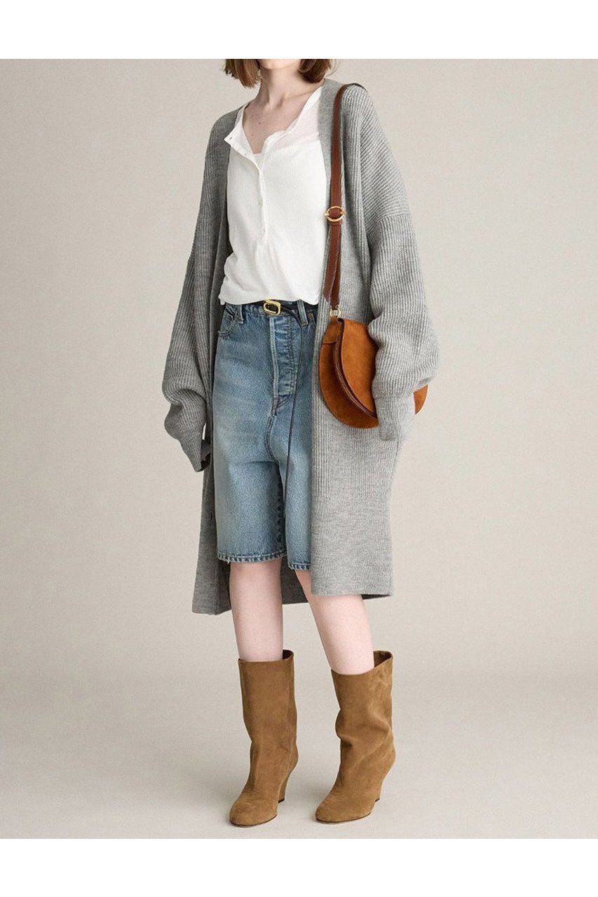 【ブリル/BRILL】のメリノロングカーディガン 人気、トレンドファッション・服の通販 founy(ファニー) 　ファッション　Fashion　レディースファッション　Fashion for Women　トップス・カットソー　Cut & Sew Tops　ニット　Knit Tops & Sweaters　カーディガン・羽織り　Layered Style Cardigans　おすすめ　Recommended / Our Picks　アクセサリー　Fashion Accessories　カーディガン　Cardigan, Knitwear　フランス　France, French　メタル　Metal, Metal Parts　新作・新入荷　New Arrivals / New In　畦　Ribbed Knit　other-6|ID: prp329100004687937 ipo3291000000033852756