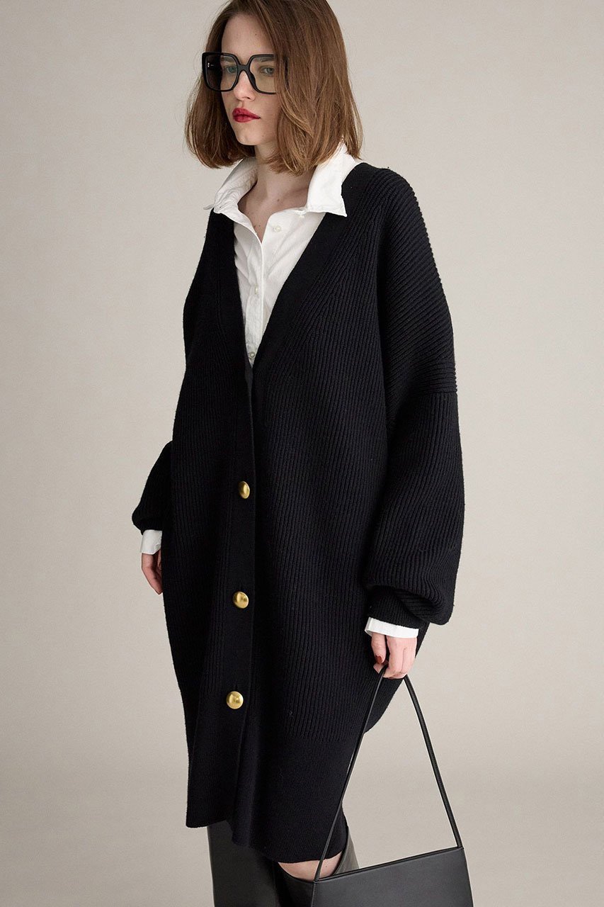 【ブリル/BRILL】のメリノロングカーディガン 人気、トレンドファッション・服の通販 founy(ファニー) 　ファッション　Fashion　レディースファッション　Fashion for Women　トップス・カットソー　Cut & Sew Tops　ニット　Knit Tops & Sweaters　カーディガン・羽織り　Layered Style Cardigans　おすすめ　Recommended / Our Picks　アクセサリー　Fashion Accessories　カーディガン　Cardigan, Knitwear　フランス　France, French　メタル　Metal, Metal Parts　畦　Ribbed Knit　other-2|ID: prp329100004687937 ipo3291000000035298465