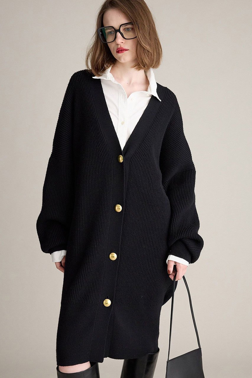 【ブリル/BRILL】のメリノロングカーディガン 人気、トレンドファッション・服の通販 founy(ファニー) 　ファッション　Fashion　レディースファッション　Fashion for Women　トップス・カットソー　Cut & Sew Tops　ニット　Knit Tops & Sweaters　カーディガン・羽織り　Layered Style Cardigans　おすすめ　Recommended / Our Picks　アクセサリー　Fashion Accessories　カーディガン　Cardigan, Knitwear　フランス　France, French　メタル　Metal, Metal Parts　畦　Ribbed Knit　 other-1|ID: prp329100004687937 ipo3291000000035724948