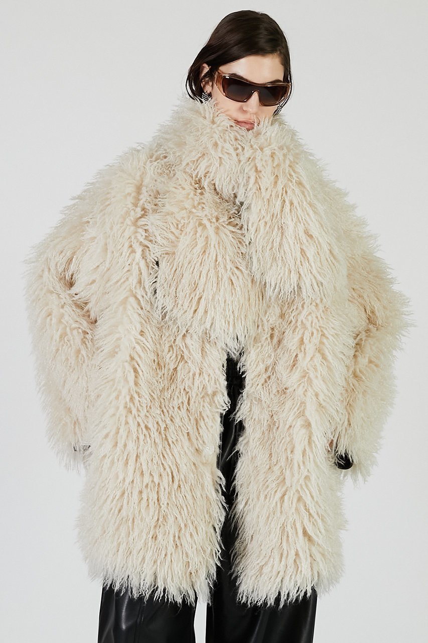 【プランク プロジェクト/PRANK PROJECT】のリバーシブルファーコート / Reversible Fur Coat 人気、トレンドファッション・服の通販 founy(ファニー) 　ファッション　Fashion　レディースファッション　Fashion for Women　アウター　Coat / Outerwear Collection　コート・ロングコート・ピーコート　Long Coats, Peacoats & More　ウェーブ　Wavy Pattern　カーディガン　Cardigan, Knitwear　フェイクレザー　Faux Leather, PU Leather　マフラー　Scarf, Muffler　リバーシブル　Reversible, Two-Sided　ロング　Long, Long-Length　新作・新入荷　New Arrivals / New In　other-8|ID: prp329100004687940 ipo3291000000033852798