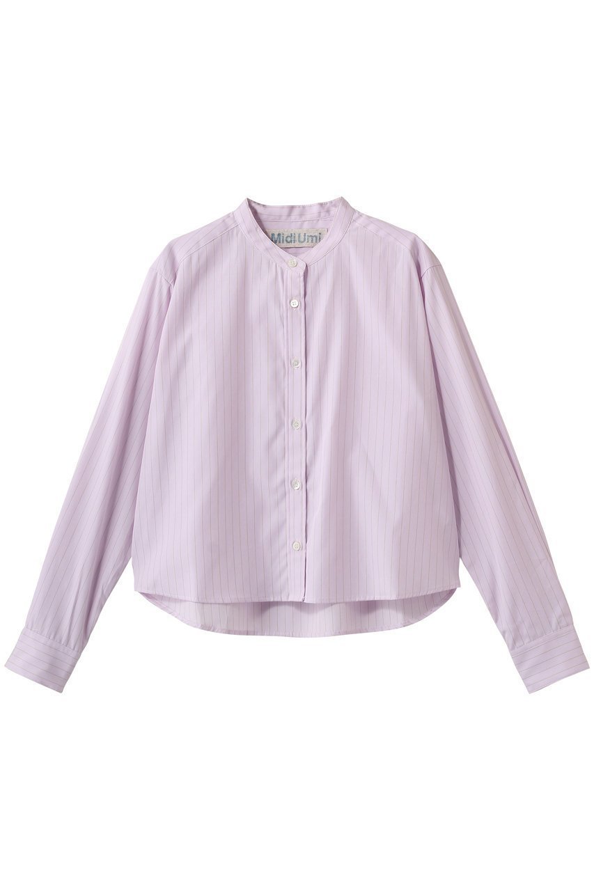 【ミディウミ/MidiUmi】のpatterned short shirt シャツ インテリア・キッズ・メンズ・レディースファッション・服の通販 founy(ファニー) 　ファッション　Fashion　レディースファッション　Fashion for Women　トップス・カットソー　Cut & Sew Tops　シャツ・ブラウス・オフィスカジュアル　Elegant Blouses & Button-Ups　ロングTシャツ・Tシャツ　Longline T-Shirts & Tees　2026年　2026　ショート　Short, Short Length　シンプル　Simple, Minimal　ストライプ　Stripe, Striped Pattern　スリーブ　Sleeve, Long Sleeve / Short Sleeve　バランス　Balance, Style Balance　ブロード　Broadcloth, Fine Cotton　ロング　Long, Long-Length　夏　Summer　春　Spring　S/S・春夏　SS, Spring/Summer, Warm Season　d.pinkA|ID: prp329100004689223 ipo3291000000035890733