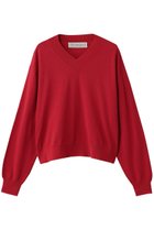 【ミディウミ/MidiUmi】のV neck knit PO プルオーバー 人気、トレンドファッション・服の通販 founy(ファニー) ファッション Fashion レディースファッション Fashion for Women トップス・カットソー Cut & Sew Tops ニット Knit Tops & Sweaters カジュアルプルオーバー・ニットトップス Pullovers & Knit Tops / Casual Pullovers シンプル Simple, Minimal ジャケット Jacket, Outerwear ハイネック High Neck, Mock Neck 秋 Autumn thumbnail red|ID: prp329100004689227 ipo3291000000034778681