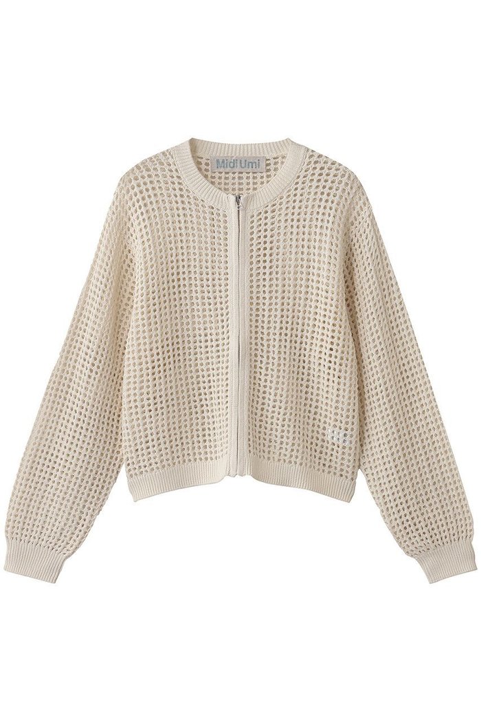 【ミディウミ/MidiUmi】のmesh knit zip CD カーディガン インテリア・キッズ・メンズ・レディースファッション・服の通販 founy(ファニー) https://founy.com/ ファッション Fashion レディースファッション Fashion for Women トップス・カットソー Cut & Sew Tops ニット Knit Tops & Sweaters カーディガン・羽織り Layered Style Cardigans カーディガン Cardigan, Knitwear キャミソール Camisole, Spaghetti Strap Top トレンド Trend, Trending Now メッシュ Mesh, Net Fabric 夏 Summer |ID: prp329100004689228 ipo3291000000035986207