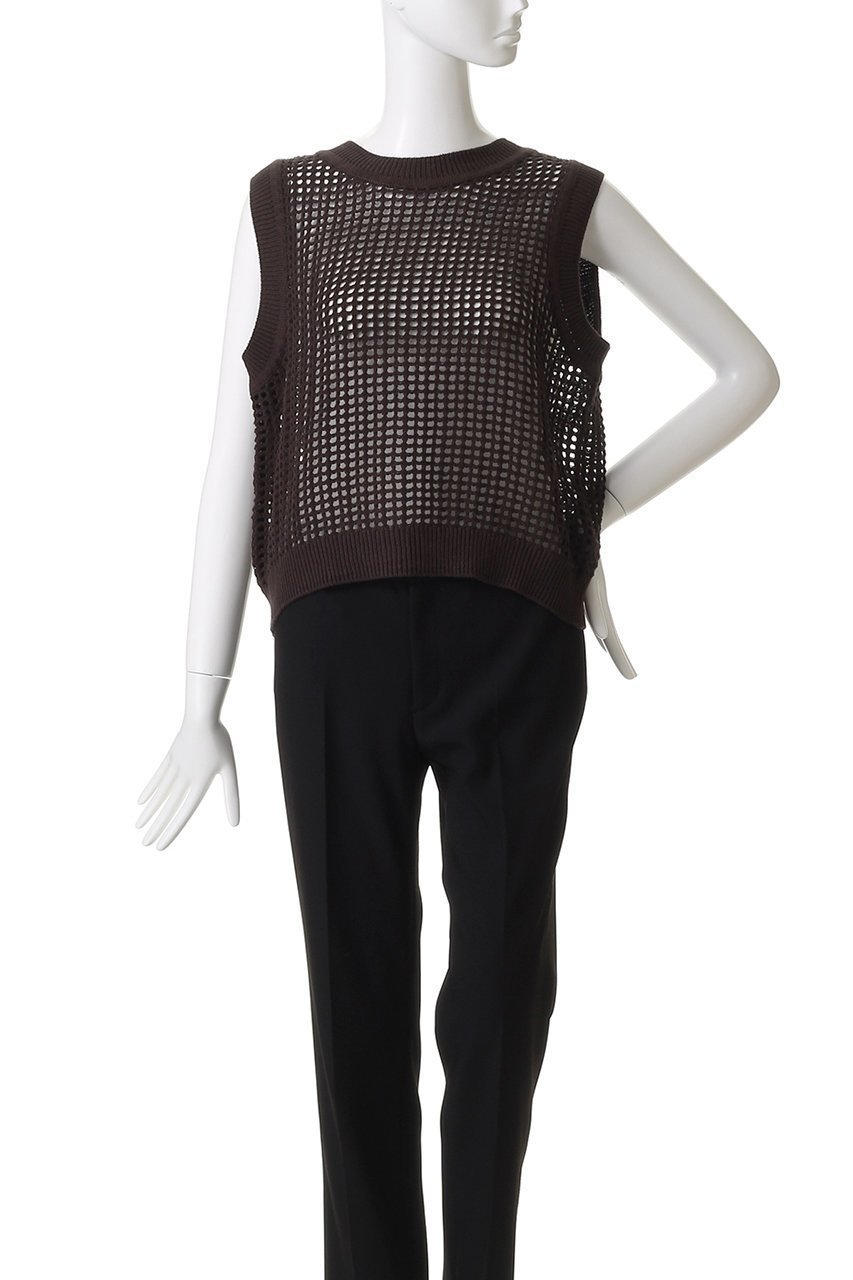 【ミディウミ/MidiUmi】の【9/15 11:00販売開始】mesh knit 2way vest ベスト 人気、トレンドファッション・服の通販 founy(ファニー) 　ファッション　Fashion　レディースファッション　Fashion for Women　トップス・カットソー　Cut & Sew Tops　ニット　Knit Tops & Sweaters　ベスト&ジレ / 重ね着スタイル　Vests & Gilets　カジュアルプルオーバー・ニットトップス　Pullovers & Knit Tops / Casual Pullovers　キャミソール　Camisole, Spaghetti Strap Top　トレンド　Trend, Trending Now　ベスト　Vest, Waistcoat　メッシュ　Mesh, Net Fabric　夏　Summer　other-2|ID: prp329100004689229 ipo3291000000033866099