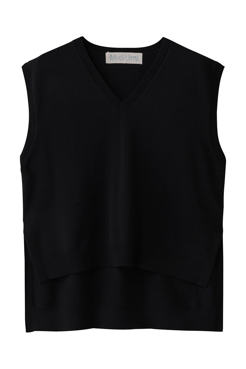 【ミディウミ/MidiUmi】のhigh-low V neck vest ベスト インテリア・キッズ・メンズ・レディースファッション・服の通販 founy(ファニー) ファッション Fashion レディースファッション Fashion for Women トップス・カットソー Cut & Sew Tops ニット Knit Tops & Sweaters ベスト&ジレ / 重ね着スタイル Vests & Gilets カジュアルプルオーバー・ニットトップス Pullovers & Knit Tops / Casual Pullovers シンプル Simple, Minimal ジャケット Jacket, Outerwear スリット Slit, Slit Detail ベスト Vest, Waistcoat black|ID: prp329100004689230 ipo3291000000033866107