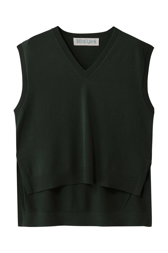 【ミディウミ/MidiUmi】のhigh-low V neck vest ベスト インテリア・キッズ・メンズ・レディースファッション・服の通販 founy(ファニー) https://founy.com/ ファッション Fashion レディースファッション Fashion for Women トップス・カットソー Cut & Sew Tops ニット Knit Tops & Sweaters ベスト&ジレ / 重ね着スタイル Vests & Gilets カジュアルプルオーバー・ニットトップス Pullovers & Knit Tops / Casual Pullovers シンプル Simple, Minimal ジャケット Jacket, Outerwear スリット Slit, Slit Detail ベスト Vest, Waistcoat |ID: prp329100004689230 ipo3291000000036128571