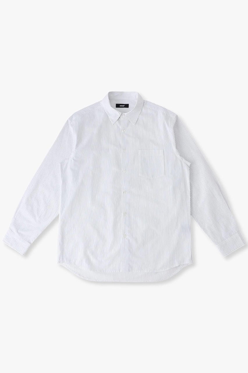 【アンダーアール/UNDER R】の【UNDER R】ランダムストライプ シャツ 人気、トレンドファッション・服の通販 founy(ファニー) 　ファッション　Fashion　レディースファッション　Fashion for Women　トップス・カットソー　Cut & Sew Tops　シャツ・ブラウス・オフィスカジュアル　Elegant Blouses & Button-Ups　ユニセックス　Unisex, Genderless　ストライプ　Stripe, Striped Pattern　スリーブ　Sleeve, Long Sleeve / Short Sleeve　デニム　Denim, Jeans Material　フィット　Fit, Slim Fit　ランダム　Random, Irregular　ロング　Long, Long-Length　新作・新入荷　New Arrivals / New In　 other-1|ID: prp329100004689240 ipo3291000000033866178