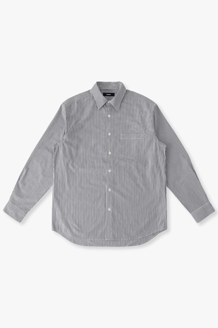 【アンダーアール/UNDER R】の【UNDER R】ランダムストライプ シャツ インテリア・キッズ・メンズ・レディースファッション・服の通販 founy(ファニー) 　ファッション　Fashion　レディースファッション　Fashion for Women　トップス・カットソー　Cut & Sew Tops　シャツ・ブラウス・オフィスカジュアル　Elegant Blouses & Button-Ups　ユニセックス　Unisex, Genderless　ストライプ　Stripe, Striped Pattern　スリーブ　Sleeve, Long Sleeve / Short Sleeve　デニム　Denim, Jeans Material　フィット　Fit, Slim Fit　ランダム　Random, Irregular　ロング　Long, Long-Length　新作・新入荷　New Arrivals / New In　black|ID: prp329100004689240 ipo3291000000033866182