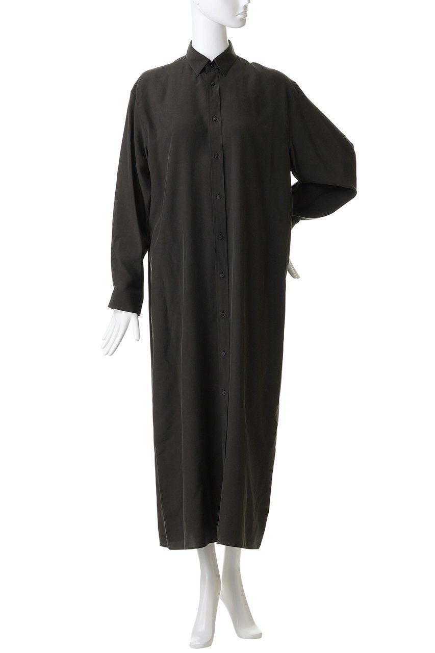 【エイトン/ATON】のSILK SUEDE ボタンダウン シャツ ドレス 人気、トレンドファッション・服の通販 founy(ファニー) 　ファッション　Fashion　レディースファッション　Fashion for Women　ワンピース　Dresses　フォーマル・パーティードレス・結婚式用ドレス　Elegant & Casual Dresses　チュニック　Tunic Tops & Dresses　シルク　Silk, 100% Silk　ストレート　Straight, Straight Cut　ダウン　Down, Puffer　チュニック　Tunic, Long Top　ドレス　Dress, One-Piece　ロング　Long, Long-Length　新作・新入荷　New Arrivals / New In　other-2|ID: prp329100004689271 ipo3291000000033866382