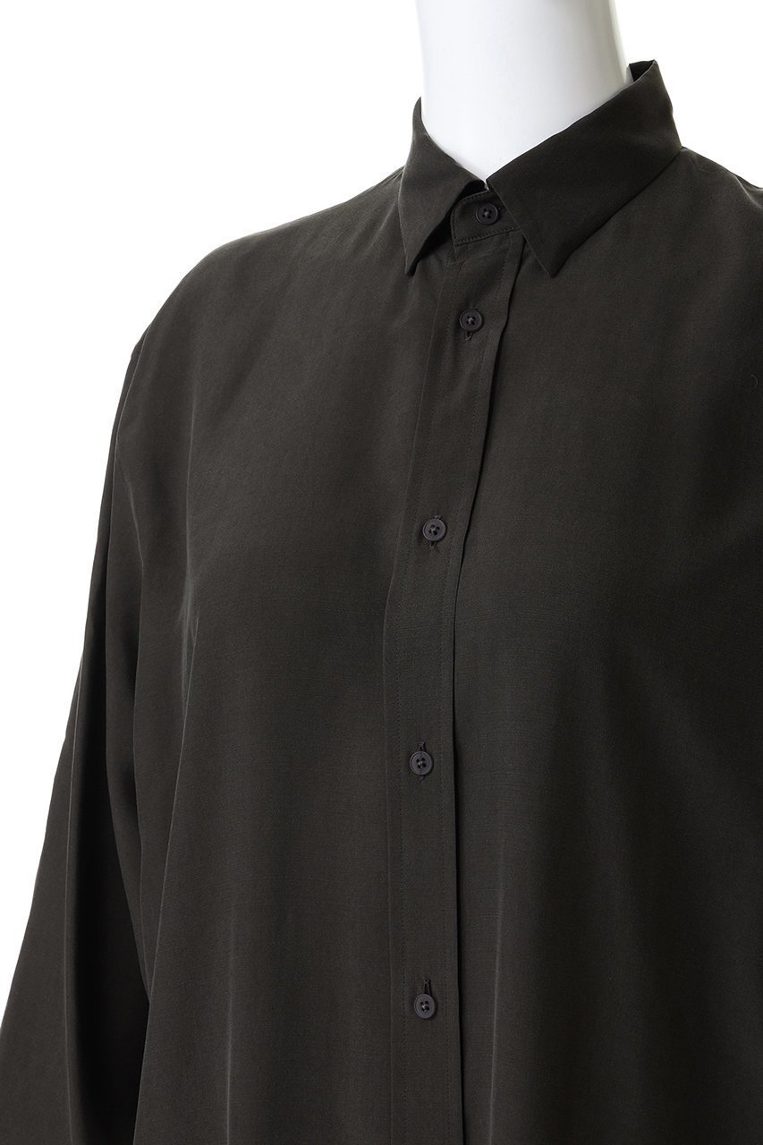 【エイトン/ATON】のSILK SUEDE ボタンダウン シャツ ドレス 人気、トレンドファッション・服の通販 founy(ファニー) 　ファッション　Fashion　レディースファッション　Fashion for Women　ワンピース　Dresses　フォーマル・パーティードレス・結婚式用ドレス　Elegant & Casual Dresses　チュニック　Tunic Tops & Dresses　シルク　Silk, 100% Silk　ストレート　Straight, Straight Cut　ダウン　Down, Puffer　チュニック　Tunic, Long Top　ドレス　Dress, One-Piece　ロング　Long, Long-Length　新作・新入荷　New Arrivals / New In　other-5|ID: prp329100004689271 ipo3291000000033866388