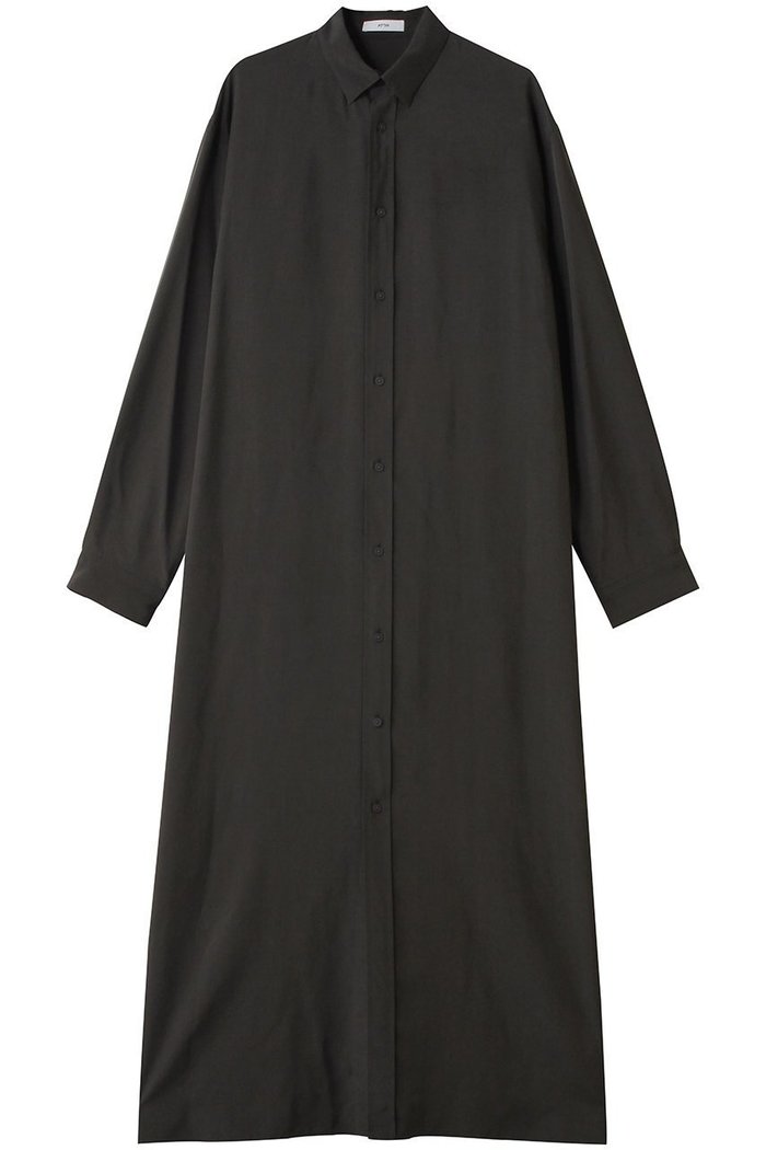 【エイトン/ATON】のSILK SUEDE ボタンダウン シャツ ドレス インテリア・キッズ・メンズ・レディースファッション・服の通販 founy(ファニー) https://founy.com/ ファッション Fashion レディースファッション Fashion for Women ワンピース Dresses フォーマル・パーティードレス・結婚式用ドレス Elegant & Casual Dresses チュニック Tunic Tops & Dresses シルク Silk, 100% Silk ストレート Straight, Straight Cut ダウン Down, Puffer チュニック Tunic, Long Top ドレス Dress, One-Piece ロング Long, Long-Length |ID: prp329100004689271 ipo3291000000036203867