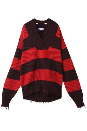 【ステラ マッカートニー/STELLA McCARTNEY】 スポーティストライプVネックジャンパー人気、トレンドファッション・服の通販 founy(ファニー) ファッション Fashion レディースファッション Fashion for Women トップス・カットソー Cut & Sew Tops ニット Knit Tops & Sweaters カジュアルプルオーバー・ニットトップス Pullovers & Knit Tops / Casual Pullovers Vネックトップス V-Neck Tops / V-Cut Neckline Shirts スポーティ Sporty, Casual Athletic ダメージ Distressed, Destroyed ボーダー Border, Stripe ワイド Wide, Wide Fit 新作・新入荷 New Arrivals / New In |ID:prp329100004689277