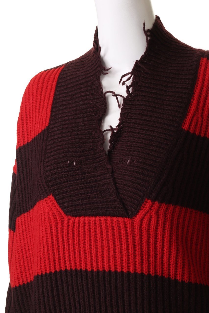 【ステラ マッカートニー/STELLA McCARTNEY】のスポーティストライプVネックジャンパー 人気、トレンドファッション・服の通販 founy(ファニー) 　ファッション　Fashion　レディースファッション　Fashion for Women　トップス・カットソー　Cut & Sew Tops　ニット　Knit Tops & Sweaters　カジュアルプルオーバー・ニットトップス　Pullovers & Knit Tops / Casual Pullovers　Vネックトップス　V-Neck Tops / V-Cut Neckline Shirts　スポーティ　Sporty, Casual Athletic　ダメージ　Distressed, Destroyed　ボーダー　Border, Stripe　ワイド　Wide, Wide Fit　新作・新入荷　New Arrivals / New In　other-5|ID: prp329100004689277 ipo3291000000033866430