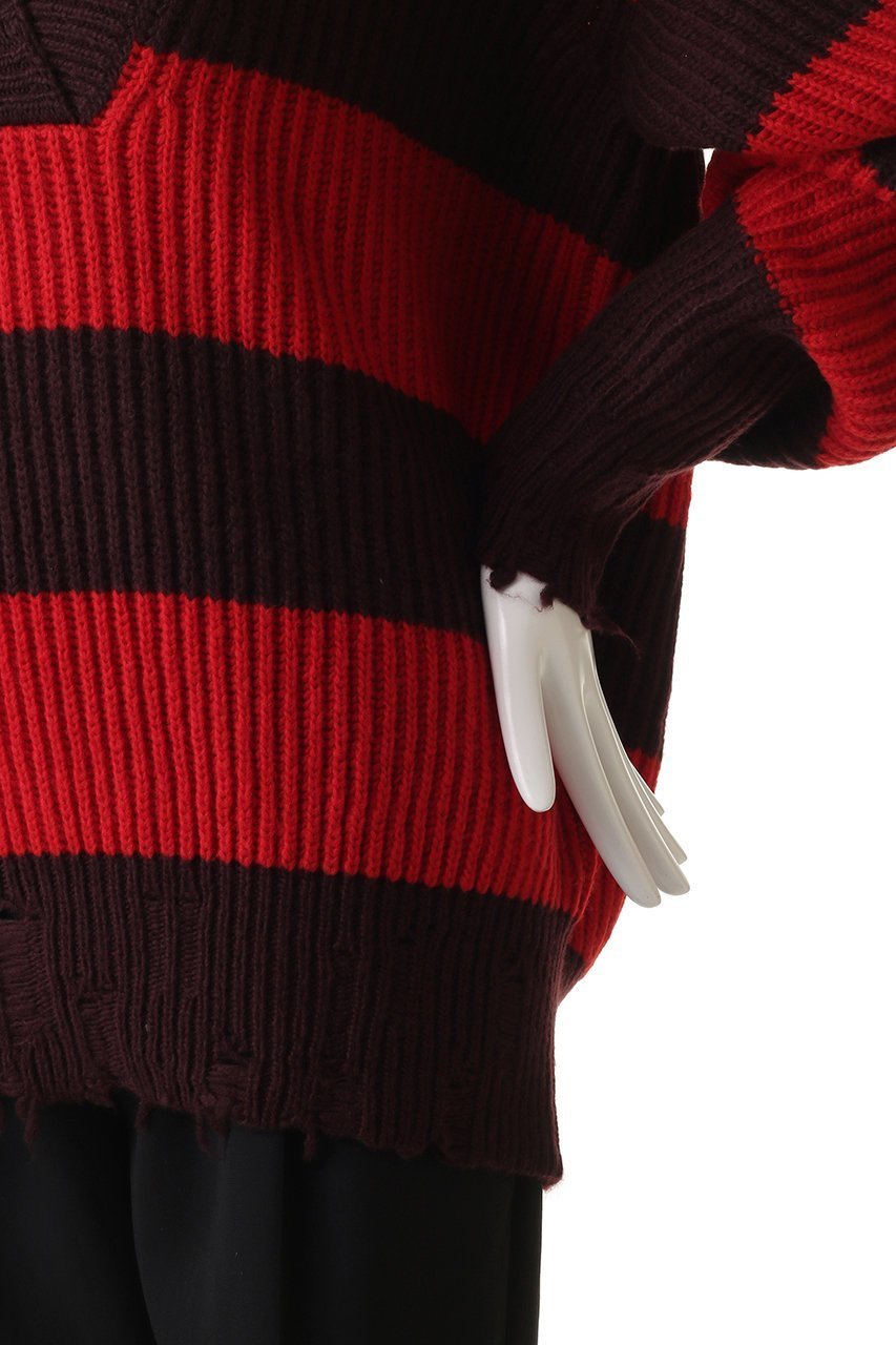 【ステラ マッカートニー/STELLA McCARTNEY】のスポーティストライプVネックジャンパー 人気、トレンドファッション・服の通販 founy(ファニー) 　ファッション　Fashion　レディースファッション　Fashion for Women　トップス・カットソー　Cut & Sew Tops　ニット　Knit Tops & Sweaters　カジュアルプルオーバー・ニットトップス　Pullovers & Knit Tops / Casual Pullovers　Vネックトップス　V-Neck Tops / V-Cut Neckline Shirts　スポーティ　Sporty, Casual Athletic　ダメージ　Distressed, Destroyed　ボーダー　Border, Stripe　ワイド　Wide, Wide Fit　新作・新入荷　New Arrivals / New In　other-6|ID: prp329100004689277 ipo3291000000033866431