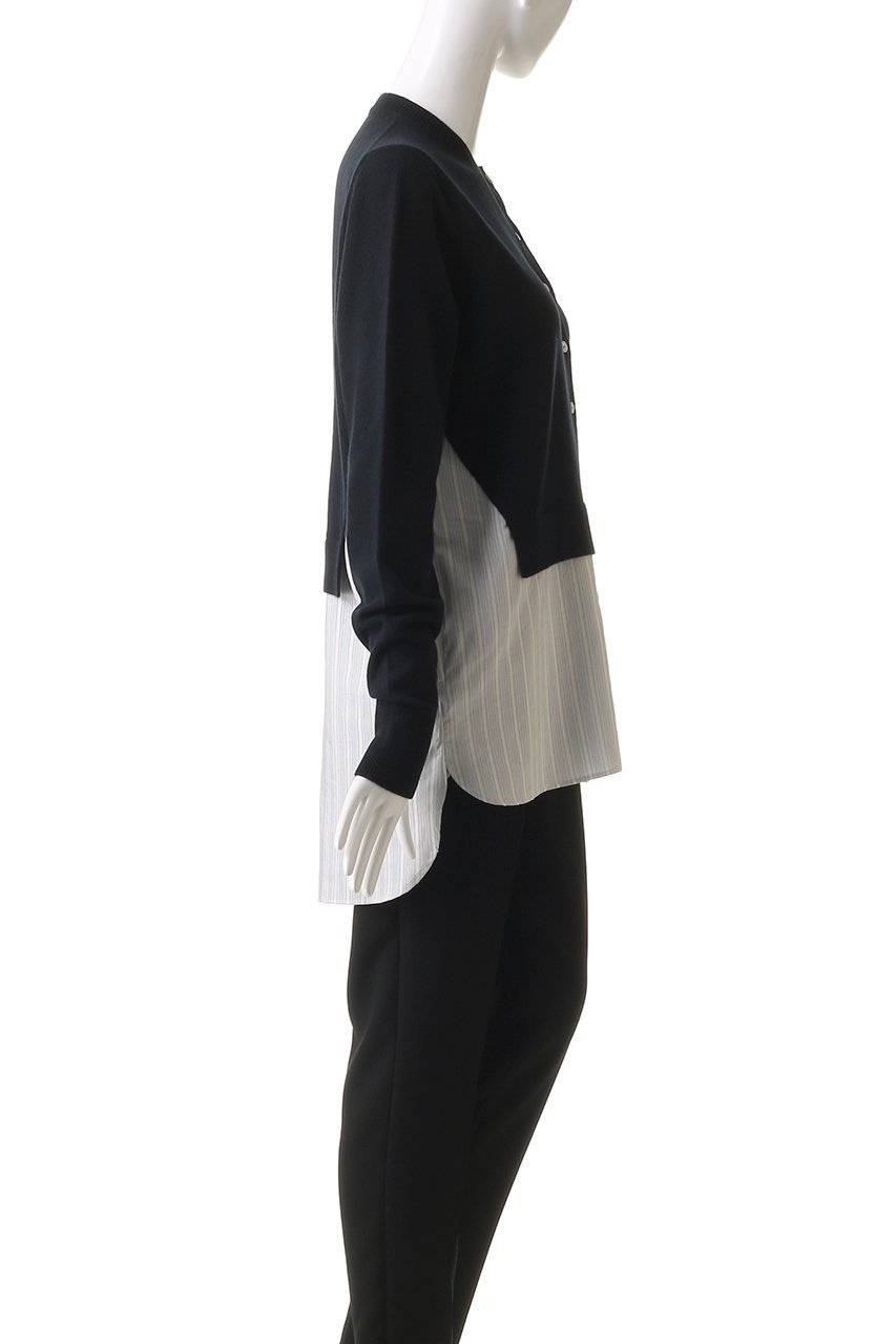 【ステラ マッカートニー/STELLA McCARTNEY】のニット&ファブリックカーディガン 人気、トレンドファッション・服の通販 founy(ファニー) 　ファッション　Fashion　レディースファッション　Fashion for Women　トップス・カットソー　Cut & Sew Tops　ニット　Knit Tops & Sweaters　カーディガン・羽織り　Layered Style Cardigans　カーディガン　Cardigan, Knitwear　ショート　Short, Short Length　シルク　Silk, 100% Silk　ストライプ　Stripe, Striped Pattern　ボトム　Bottoms, Lower Wear　新作・新入荷　New Arrivals / New In　other-3|ID: prp329100004689280 ipo3291000000033866449
