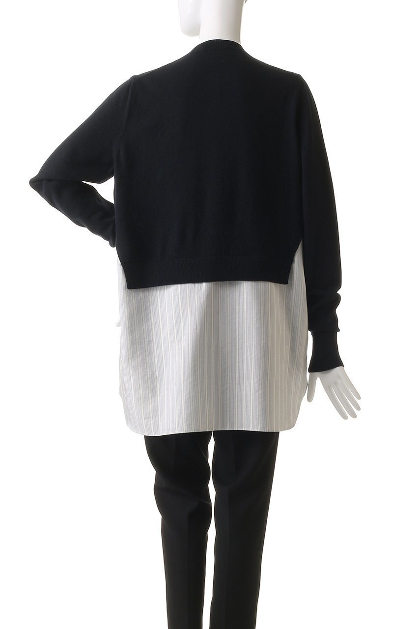 【ステラ マッカートニー/STELLA McCARTNEY】のニット&ファブリックカーディガン 人気、トレンドファッション・服の通販 founy(ファニー) 　ファッション　Fashion　レディースファッション　Fashion for Women　トップス・カットソー　Cut & Sew Tops　ニット　Knit Tops & Sweaters　カーディガン・羽織り　Layered Style Cardigans　カーディガン　Cardigan, Knitwear　ショート　Short, Short Length　シルク　Silk, 100% Silk　ストライプ　Stripe, Striped Pattern　ボトム　Bottoms, Lower Wear　新作・新入荷　New Arrivals / New In　other-4|ID: prp329100004689280 ipo3291000000033866450