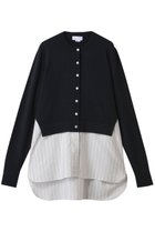 【ステラ マッカートニー/STELLA McCARTNEY】のニット&ファブリックカーディガン ネイビー|ID: prp329100004689280 ipo3291000000036203949