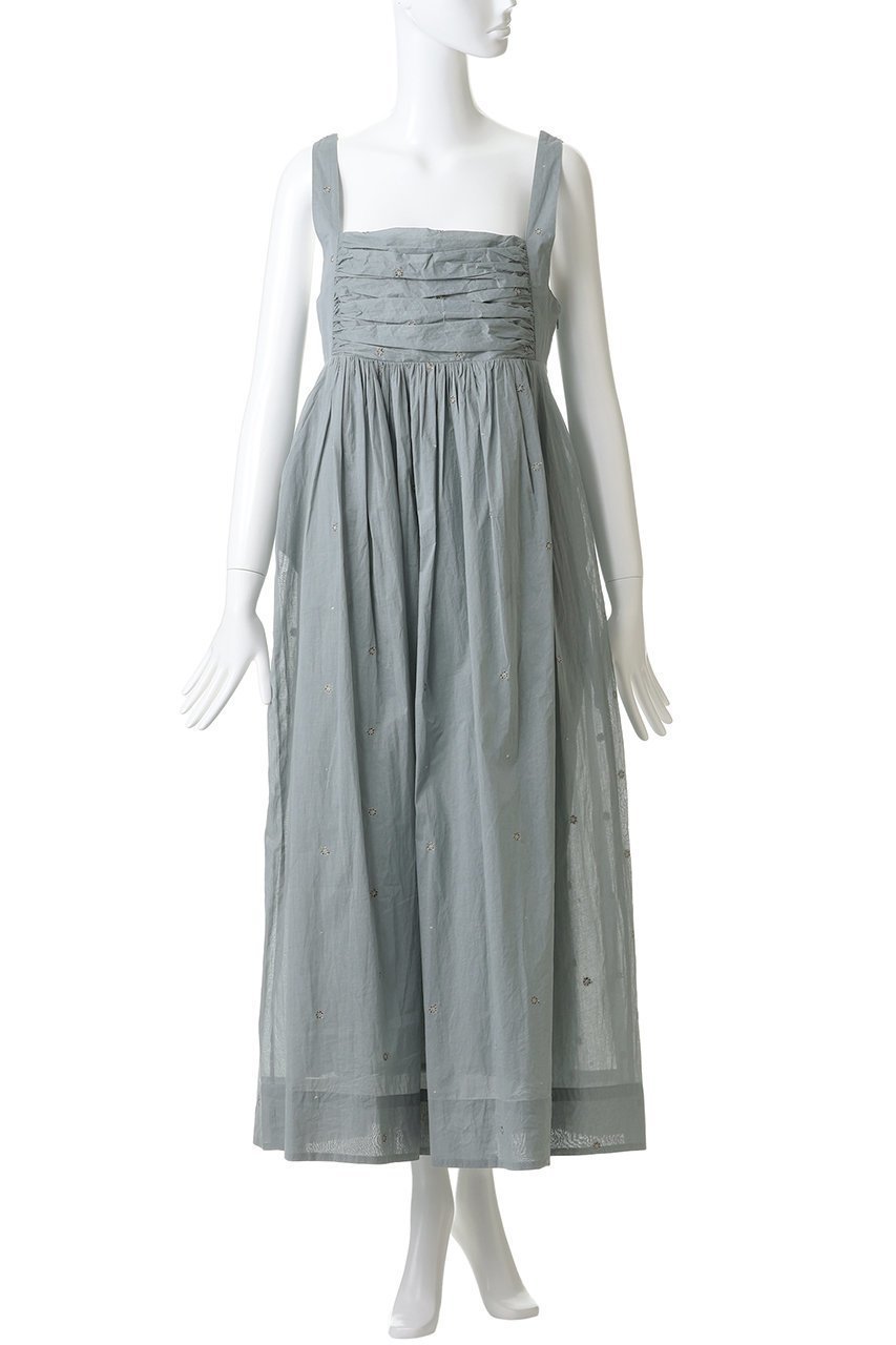 【ヌキテパ/NE QUITTEZ PAS】のCOTTON ORGANZA エンブロイダリー スリーブレス ドレス 人気、トレンドファッション・服の通販 founy(ファニー) 　ファッション　Fashion　レディースファッション　Fashion for Women　ワンピース　Dresses　フォーマル・パーティードレス・結婚式用ドレス　Elegant & Casual Dresses　チュニック　Tunic Tops & Dresses　エンブロイダリー　Embroidery Design　オーガンジー　Organza Fabric　スリーブ　Sleeve, Long Sleeve / Short Sleeve　チュニック　Tunic, Long Top　ドレス　Dress, One-Piece　ロング　Long, Long-Length　新作・新入荷　New Arrivals / New In　other-2|ID: prp329100004689281 ipo3291000000033866454